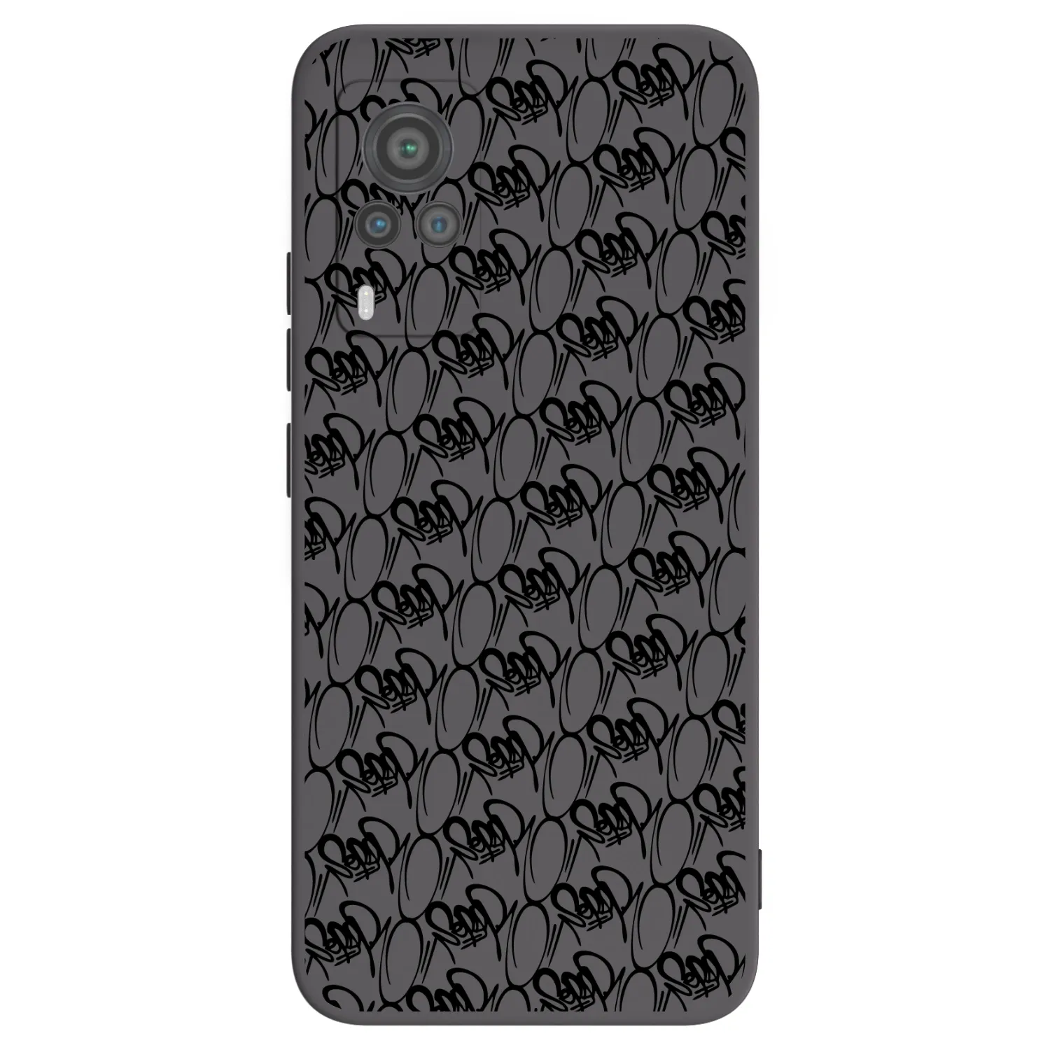 Picasee silikonový černý obal pro Vivo X60 Pro 5G - Separ - Black On Black 2