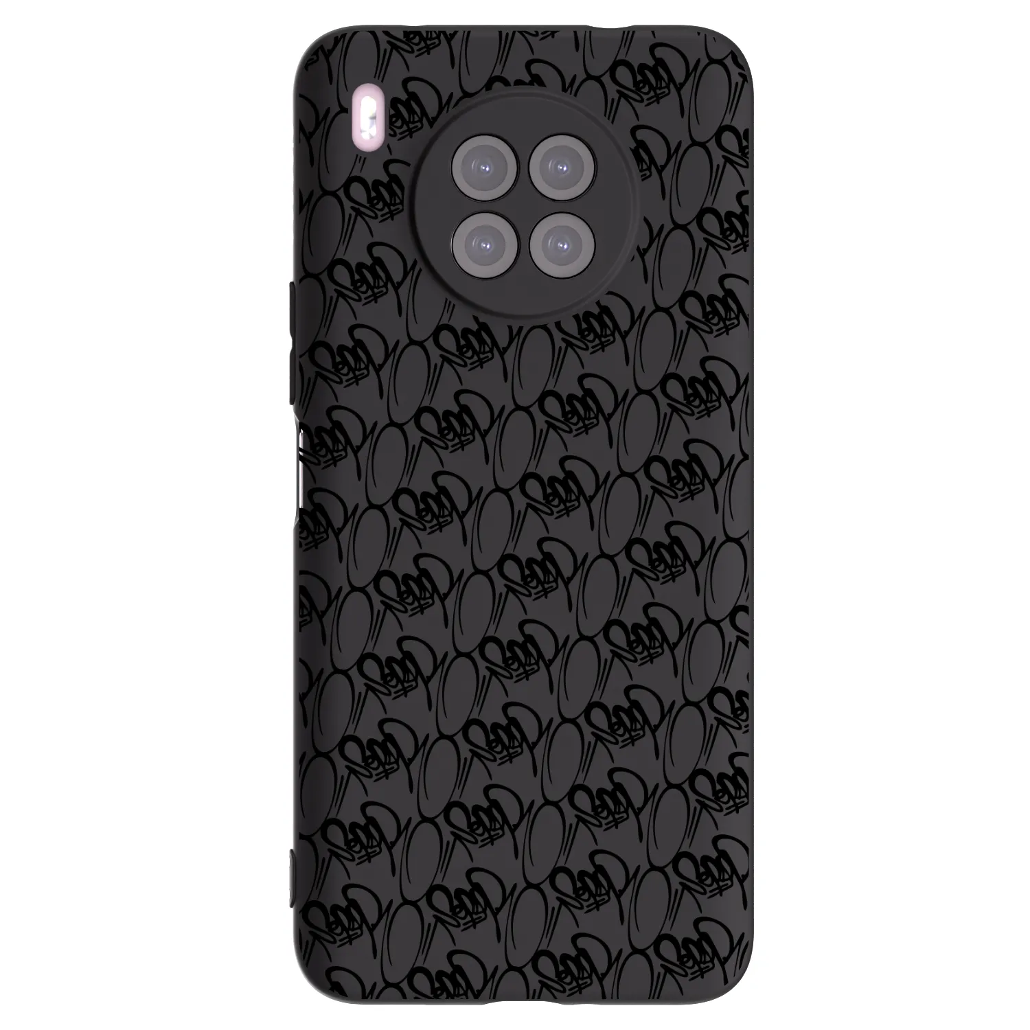 Picasee silikonový černý obal pro Huawei Nova 8i - Separ - Black On Black 2