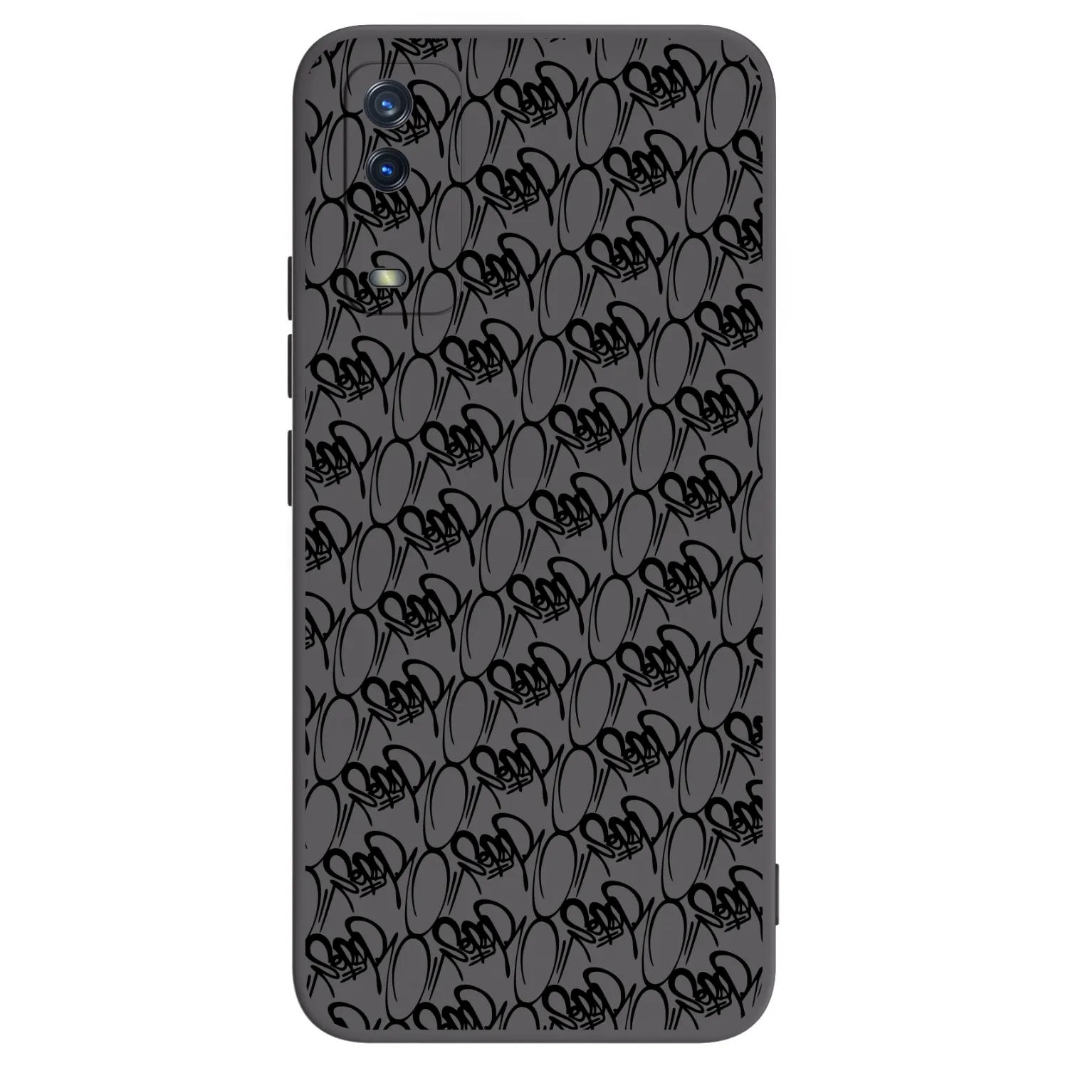 Picasee silikonový černý obal pro Vivo Y11s - Separ - Black On Black 2