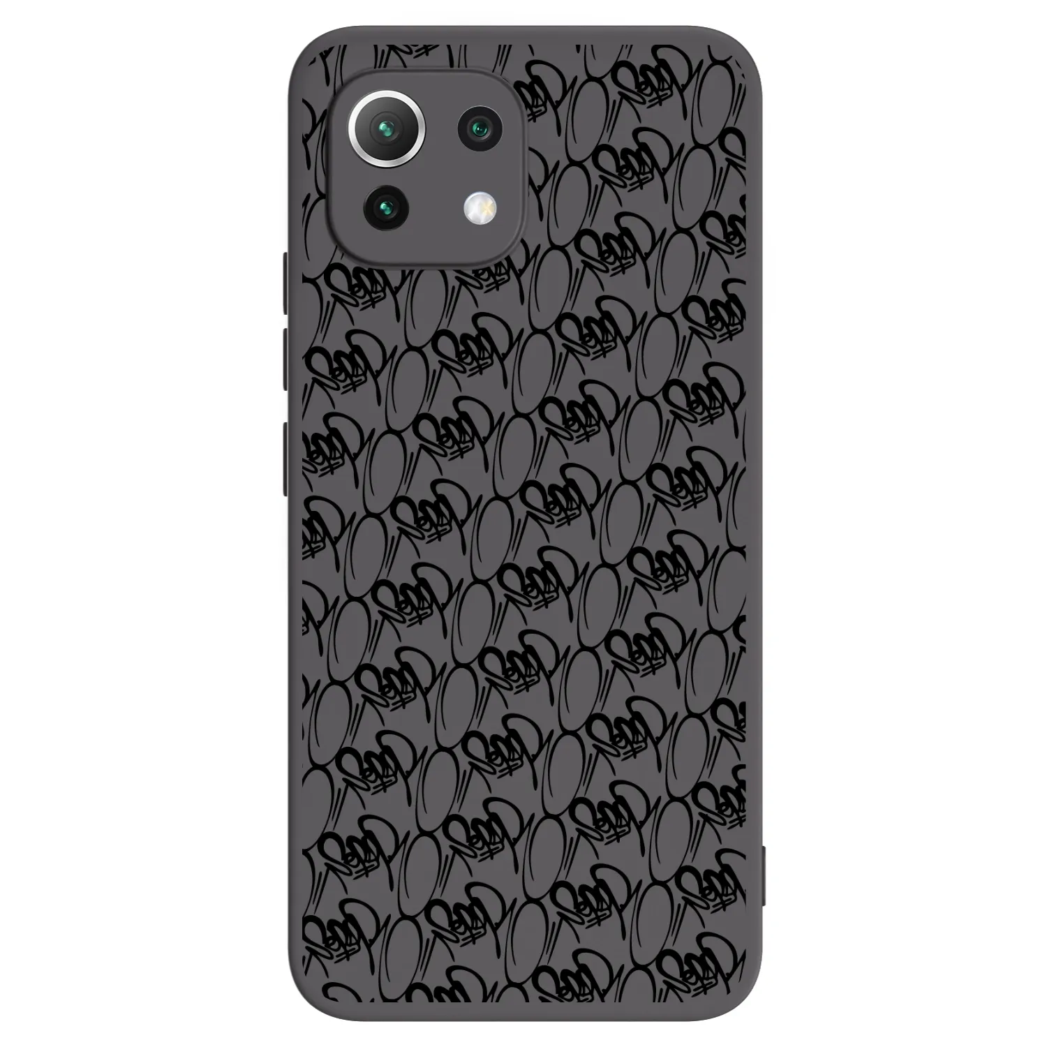Picasee silikonový černý obal pro Xiaomi 11 Lite 5G NE - Separ - Black On Black 2
