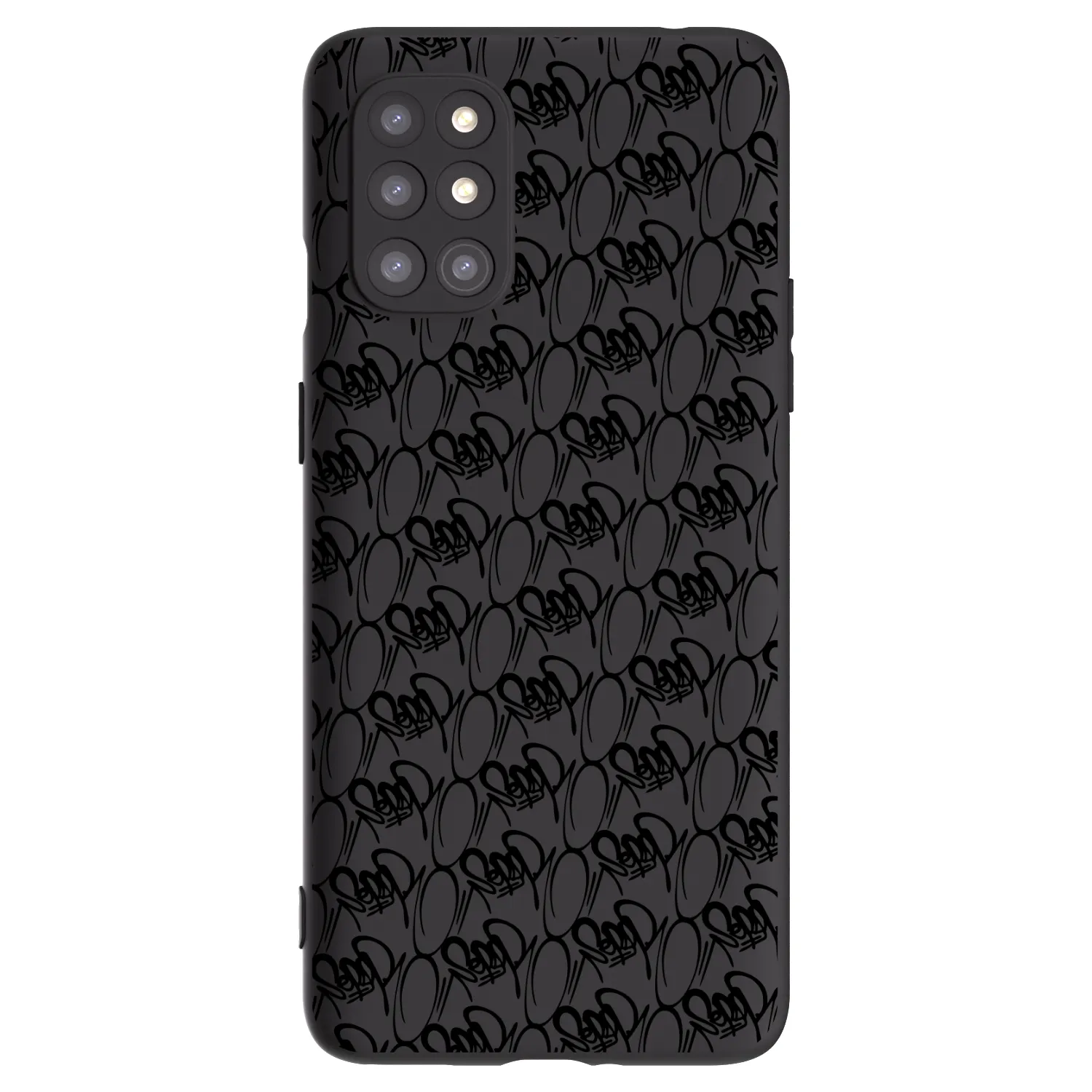 Picasee silikonový černý obal pro OnePlus 8T - Separ - Black On Black 2