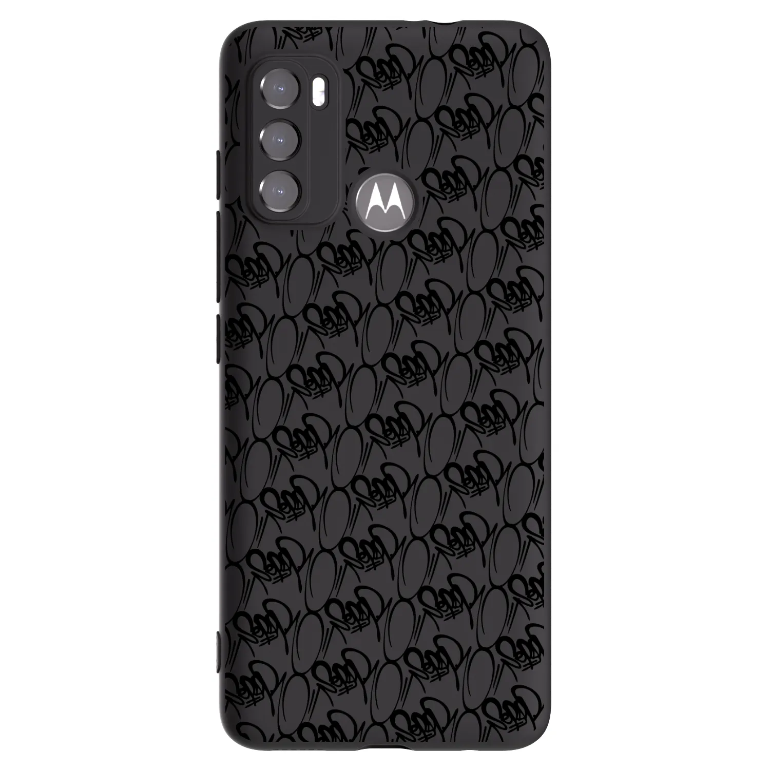 Picasee silikonový černý obal pro Motorola Moto G60 - Separ - Black On Black 2