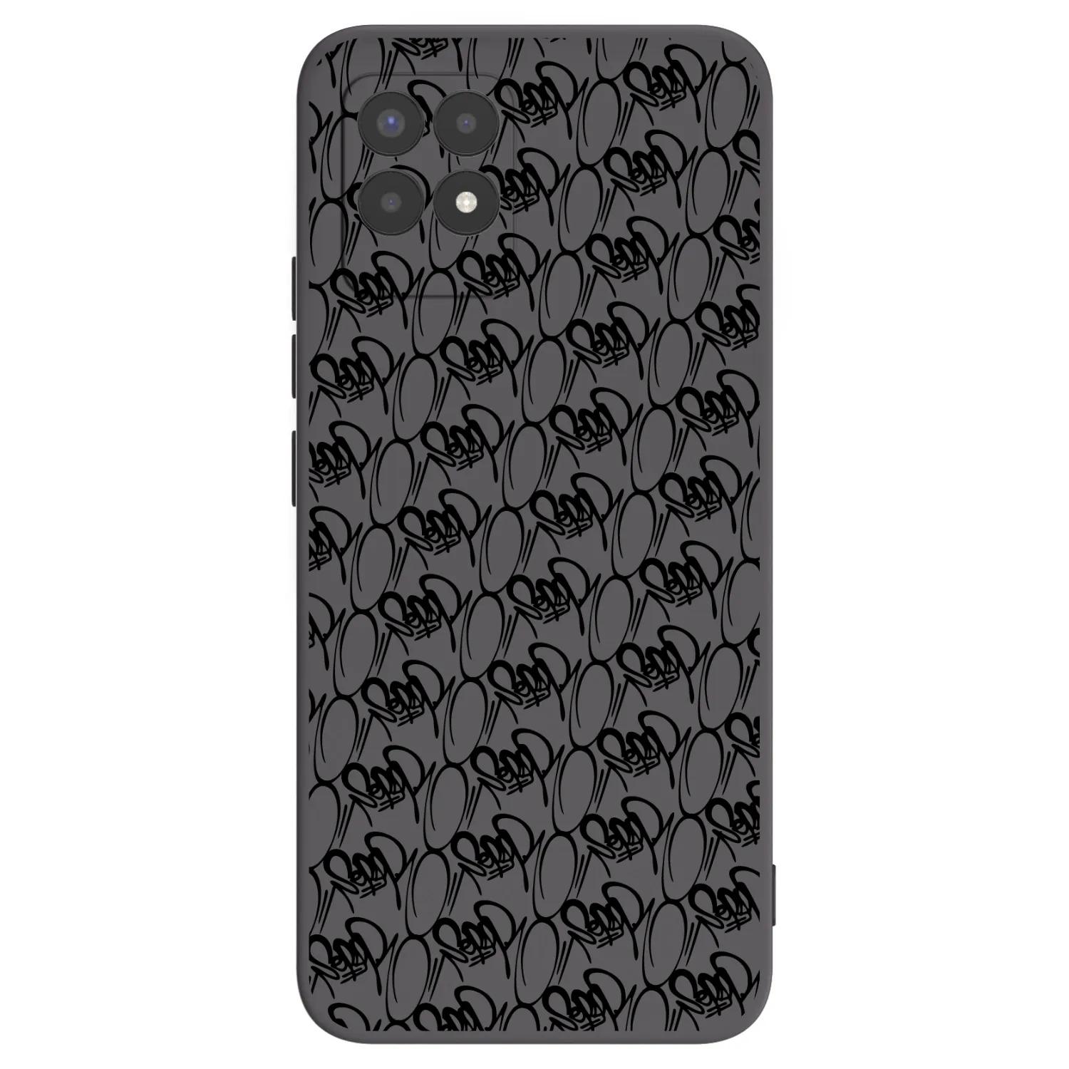 Picasee silikonový černý obal pro Realme 8i - Separ - Black On Black 2
