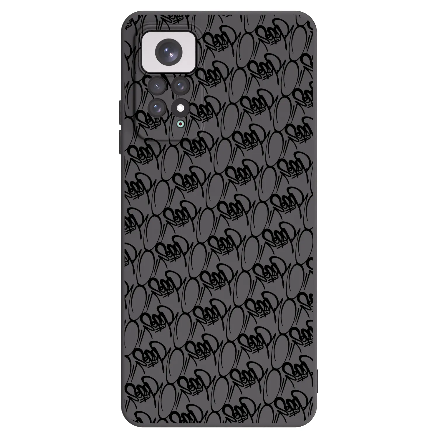 Picasee silikonový černý obal pro Xiaomi Redmi Note 11 - Separ - Black On Black 2
