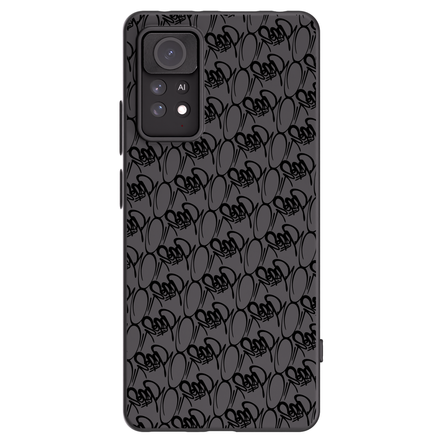 Picasee silikonový černý obal pro Xiaomi Redmi Note 11 Pro - Separ - Black On Black 2
