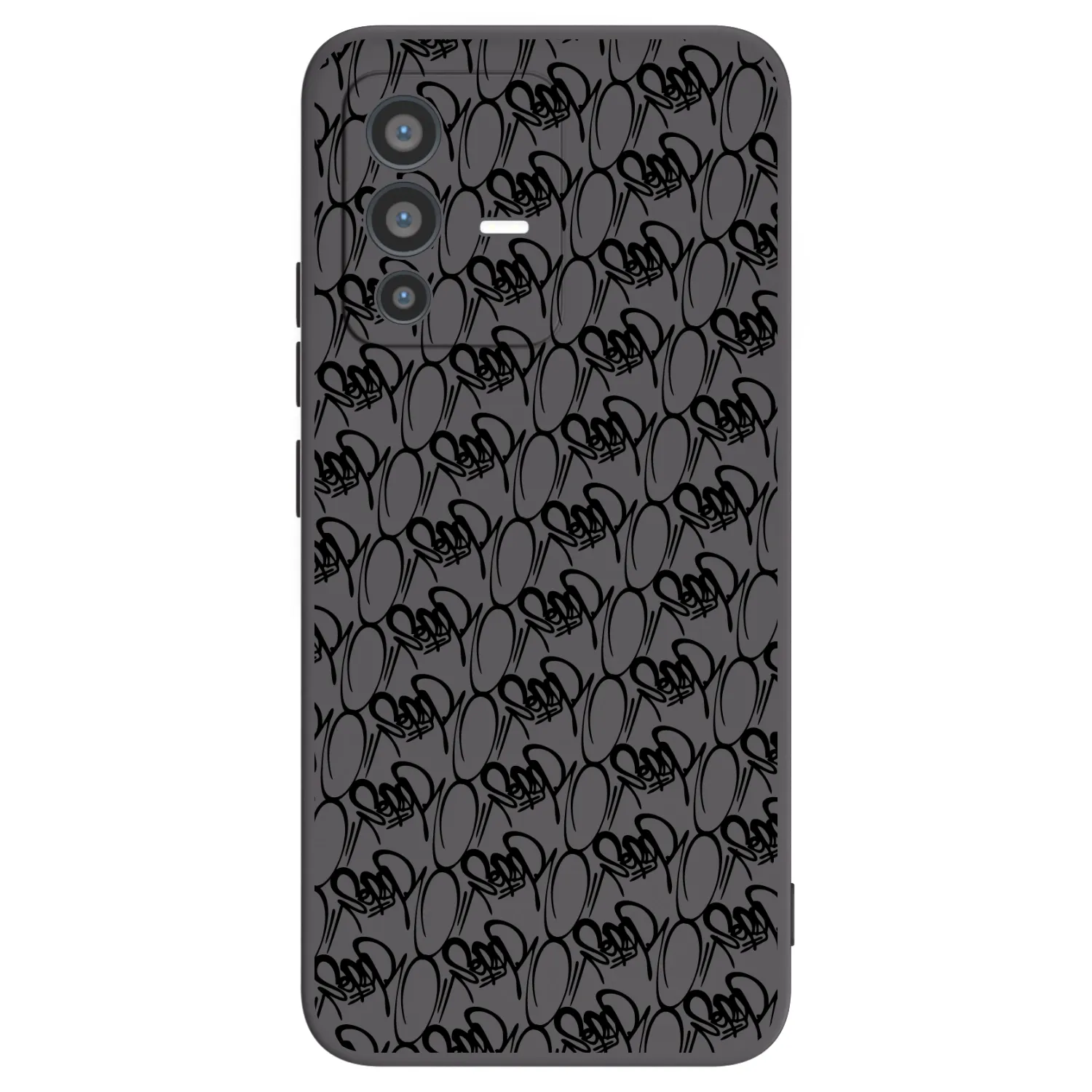 Picasee silikonový černý obal pro Vivo V23 5G - Separ - Black On Black 2