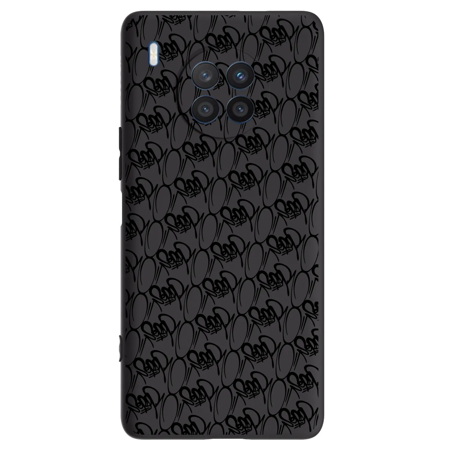 Picasee silikonový černý obal pro Honor 50 Lite - Separ - Black On Black 2