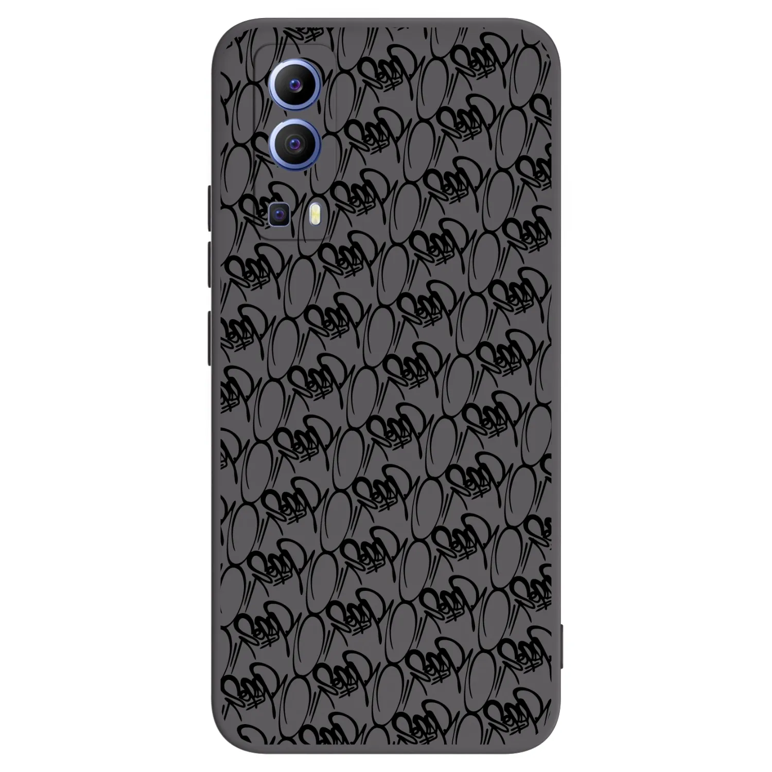 Picasee silikonový černý obal pro Vivo Y52 5G - Separ - Black On Black 2