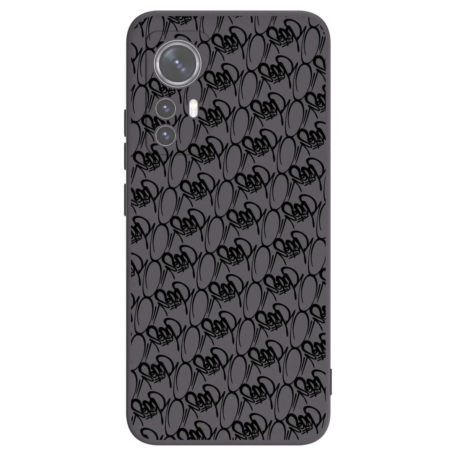 Picasee silikonový černý obal pro Xiaomi 12X - Separ - Black On Black 2