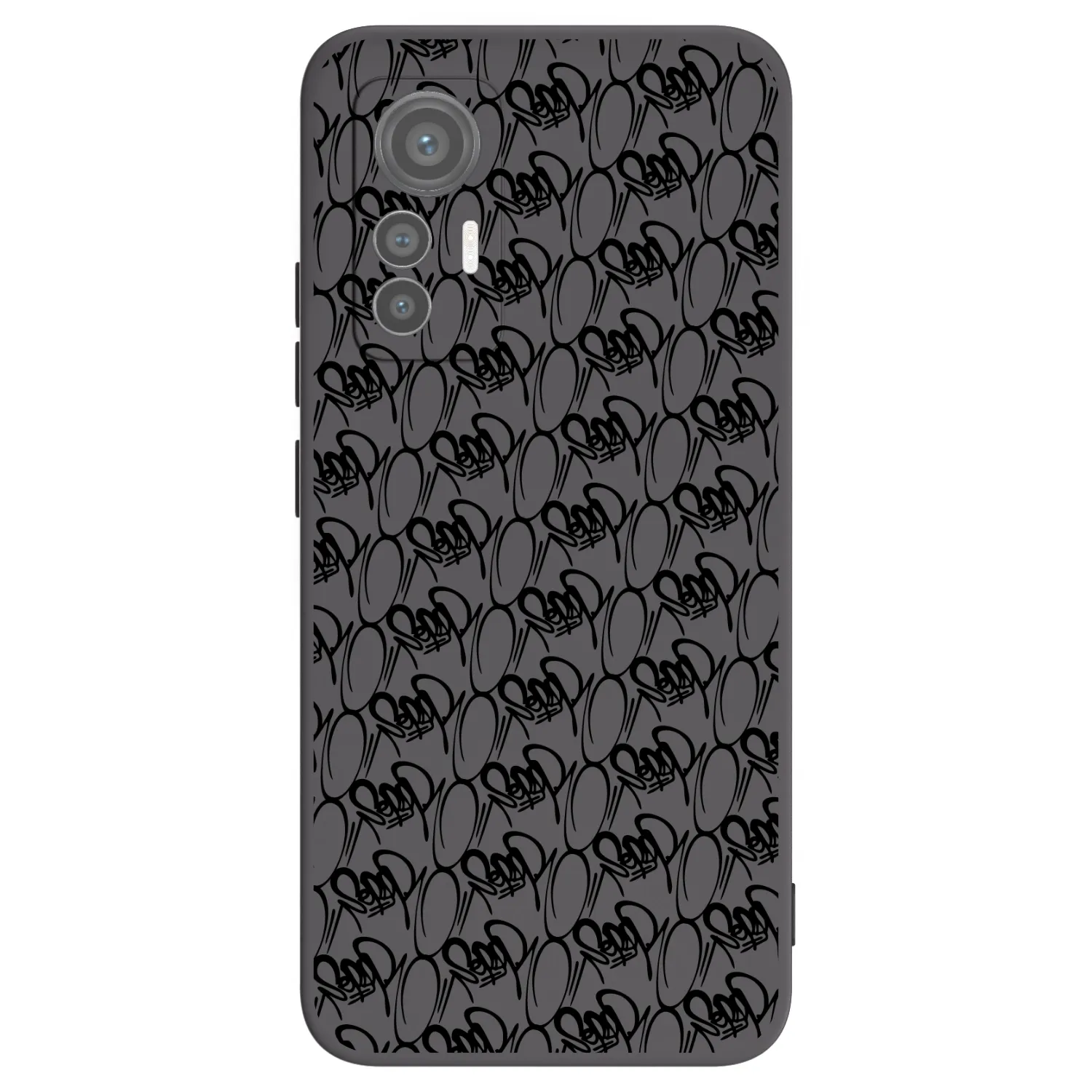 Picasee silikonový černý obal pro Xiaomi 12 Lite - Separ - Black On Black 2