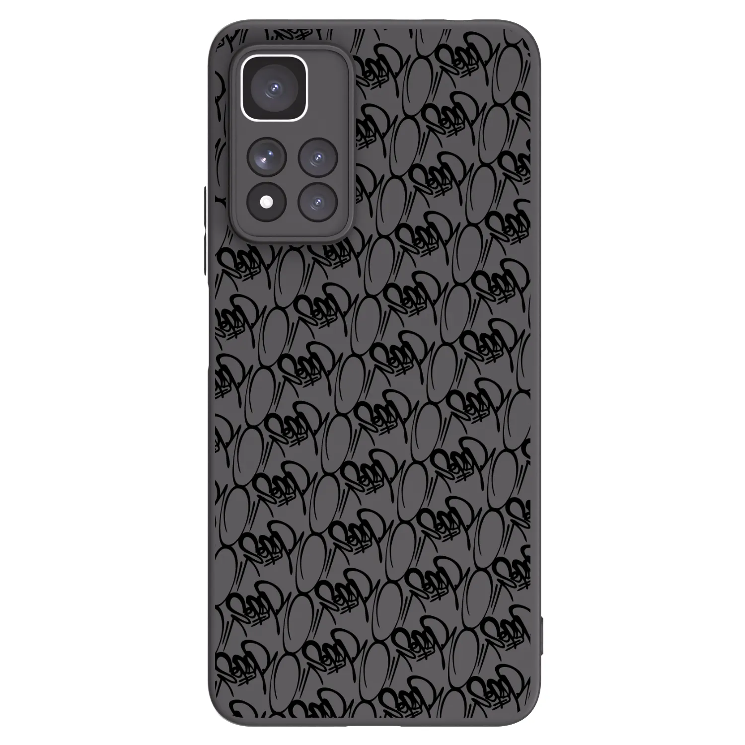 Picasee silikonový černý obal pro Xiaomi Redmi Note 11 Pro+ 5G - Separ - Black On Black 2