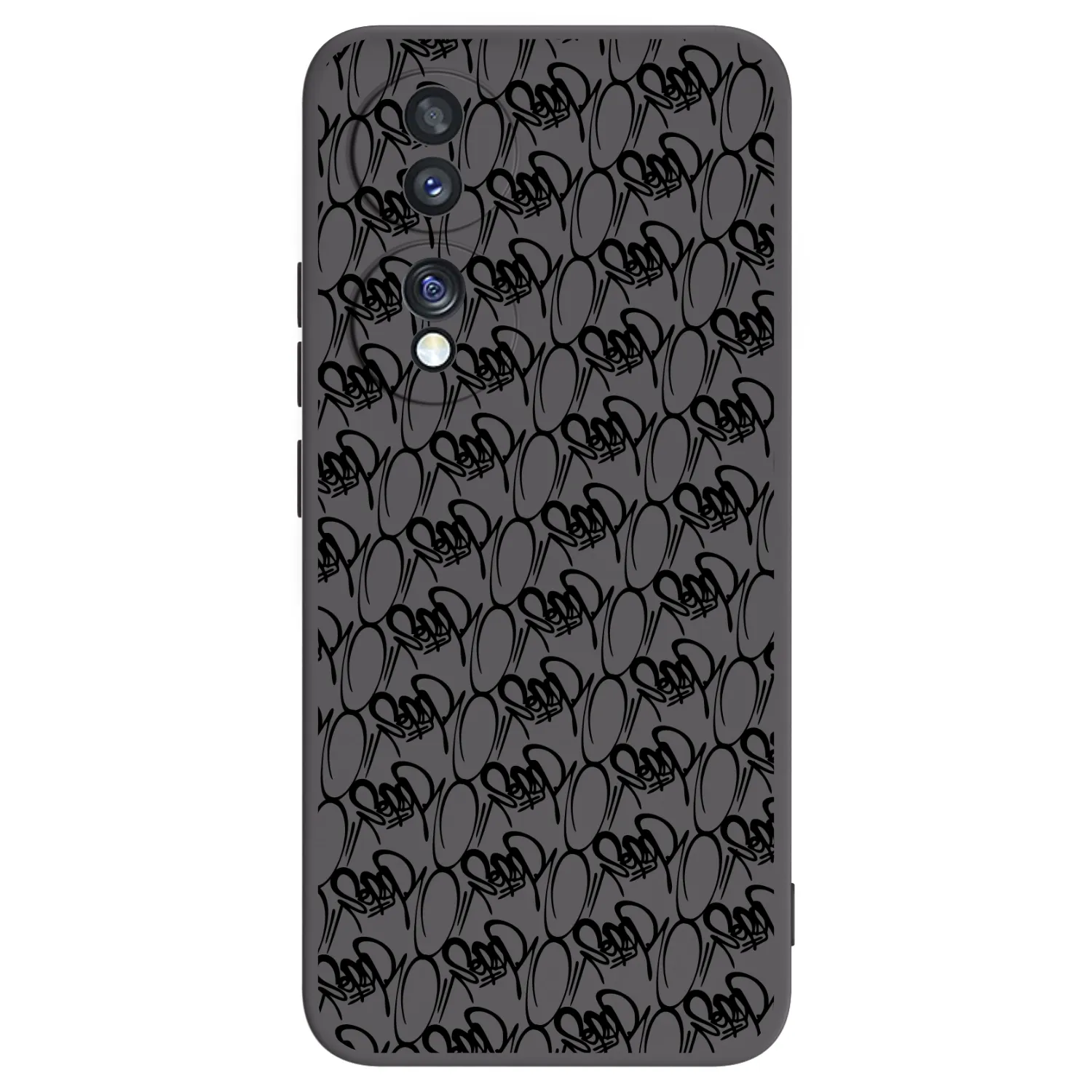 Picasee silikonový černý obal pro Honor 70 - Separ - Black On Black 2