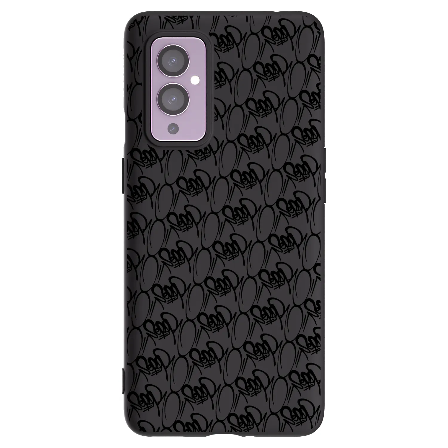 Picasee silikonový černý obal pro OnePlus 9 - Separ - Black On Black 2
