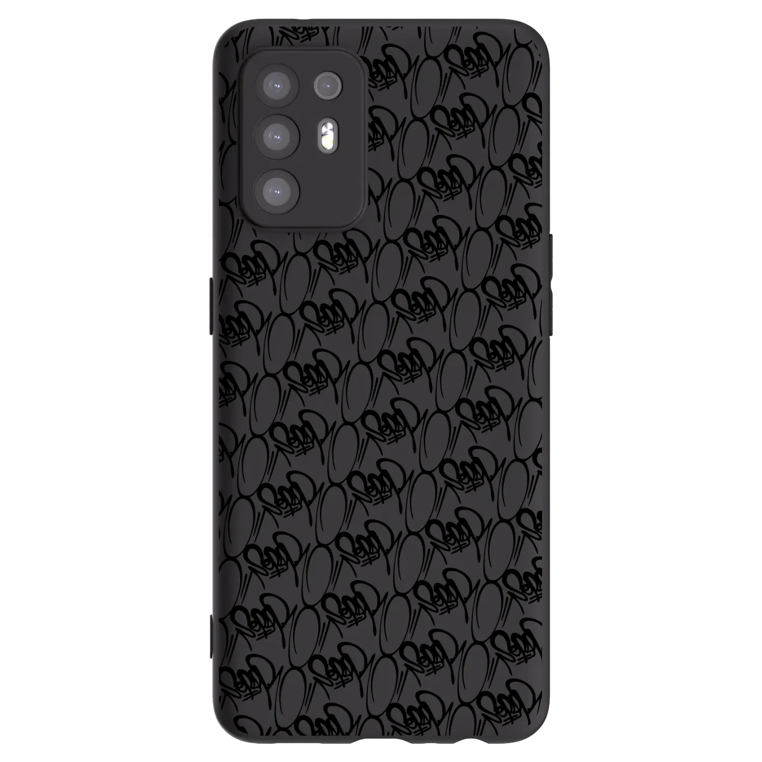 Picasee silikonový černý obal pro OPPO A94 5G - Separ - Black On Black 2