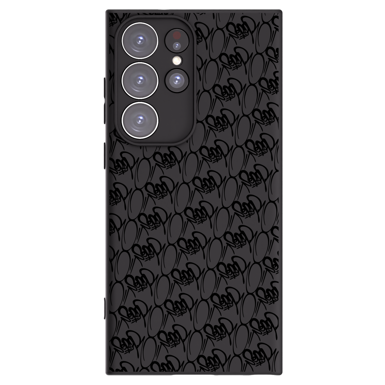 Picasee silikonový černý obal pro Samsung Galaxy S23 Ultra 5G - Separ - Black On Black 2
