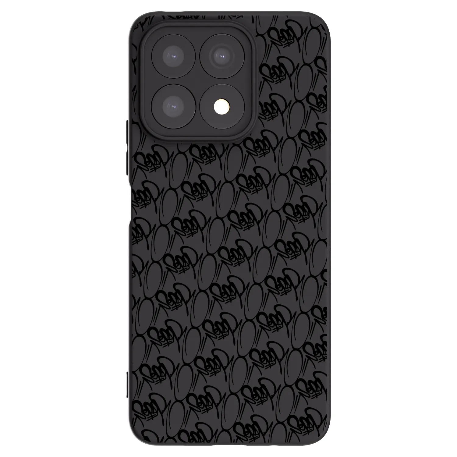 Picasee silikonový černý obal pro Honor X8a - Separ - Black On Black 2