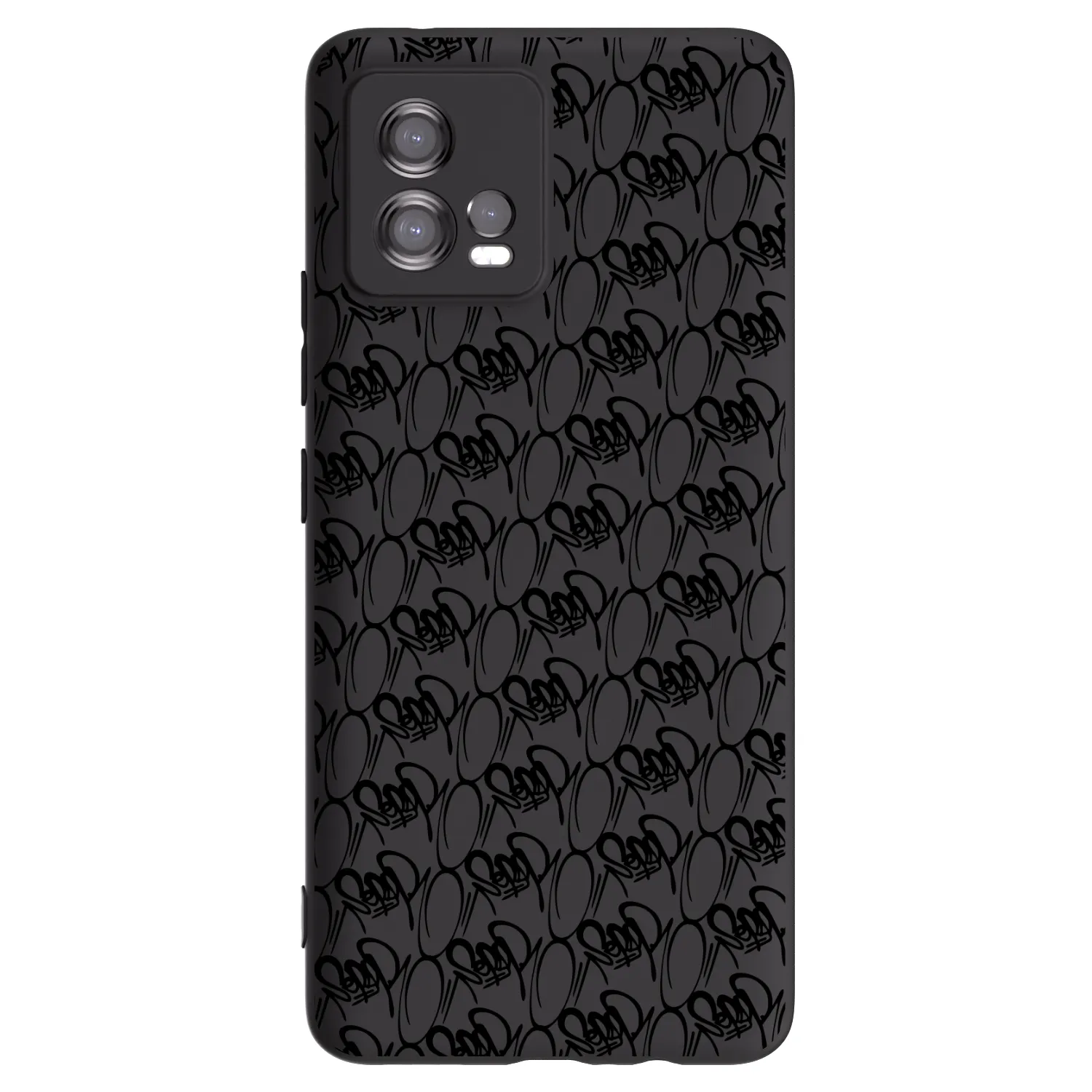 Picasee silikonový černý obal pro Motorola Moto G72 - Separ - Black On Black 2
