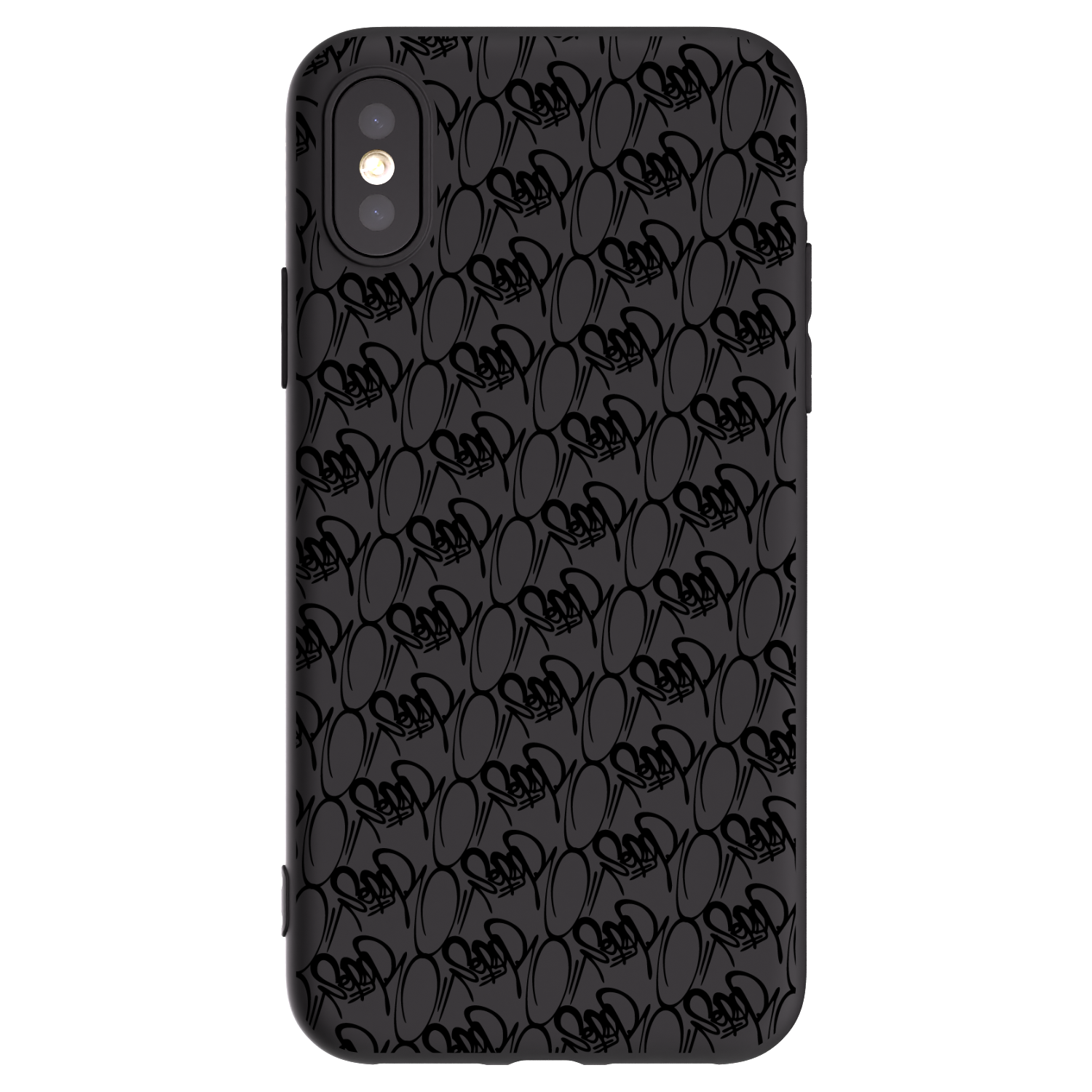 Picasee silikonový černý obal pro Apple iPhone X/XS - Separ - Black On Black 2