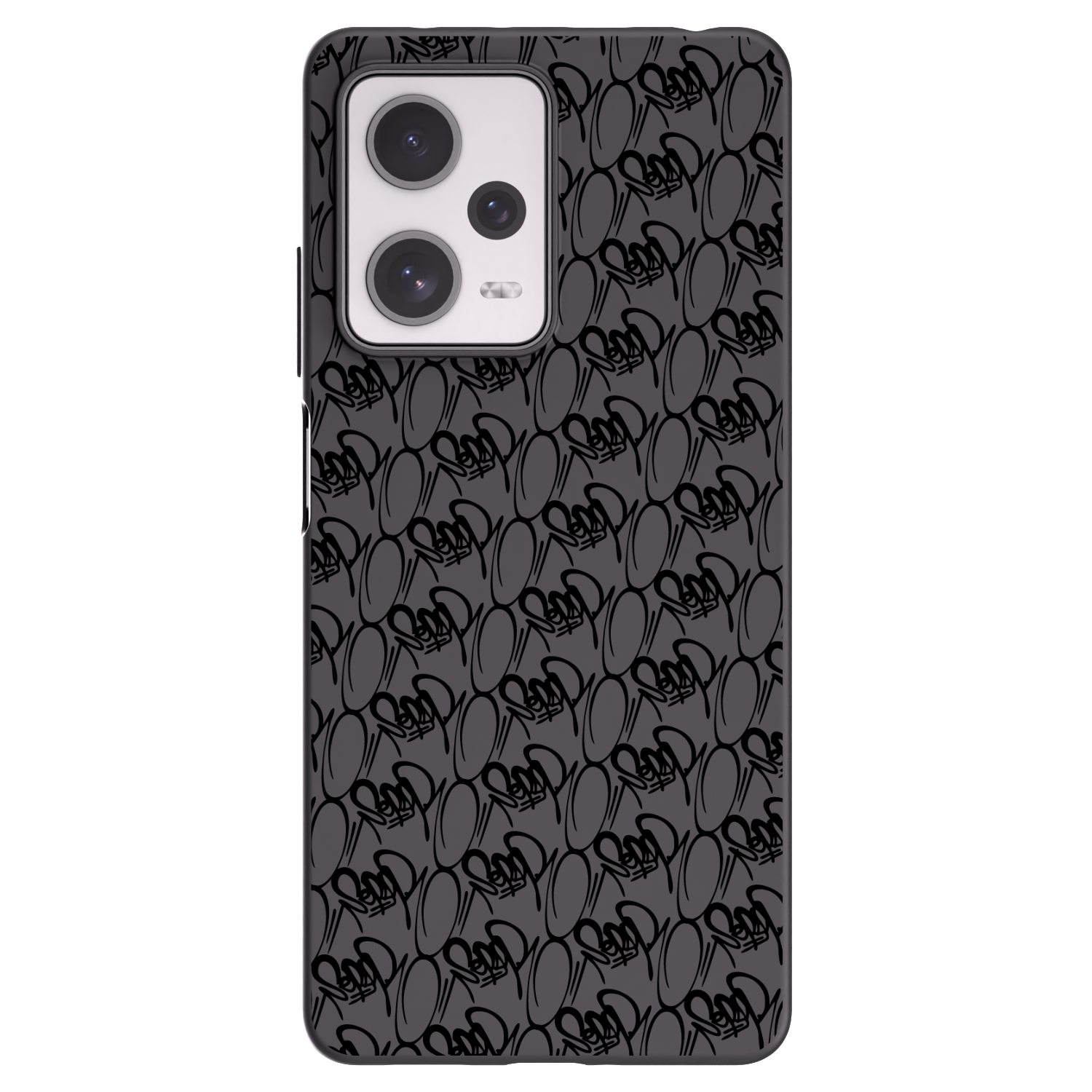 Picasee silikonový černý obal pro Xiaomi Redmi Note 12 Pro+ 5G - Separ - Black On Black 2