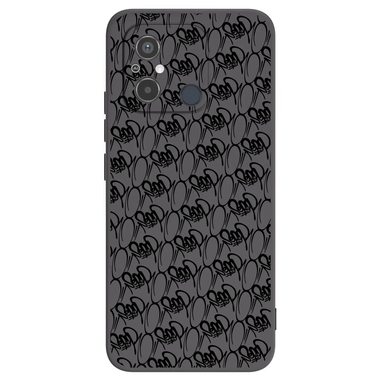 Picasee silikonový černý obal pro Xiaomi Redmi 12C - Separ - Black On Black 2