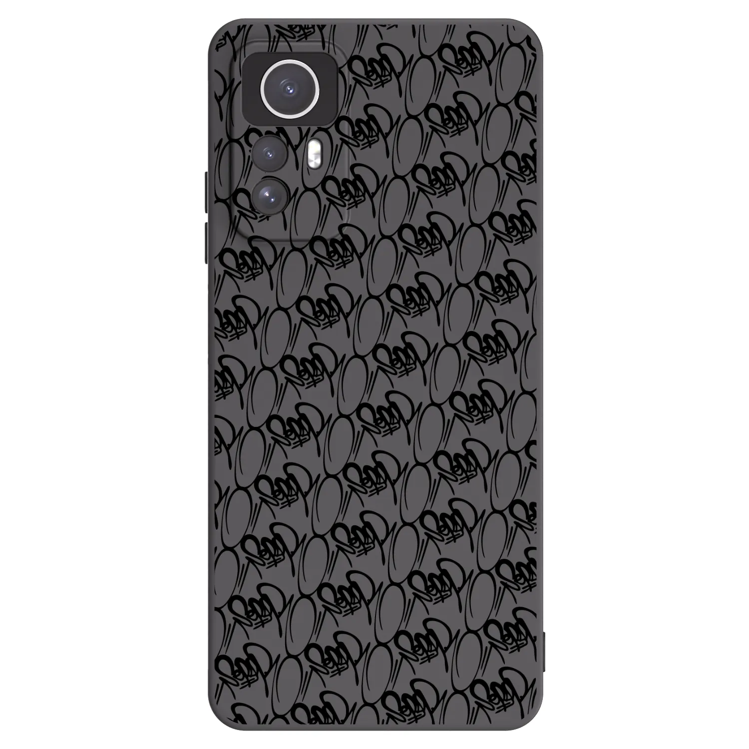 Picasee silikonový černý obal pro Xiaomi Redmi Note 12S - Separ - Black On Black 2