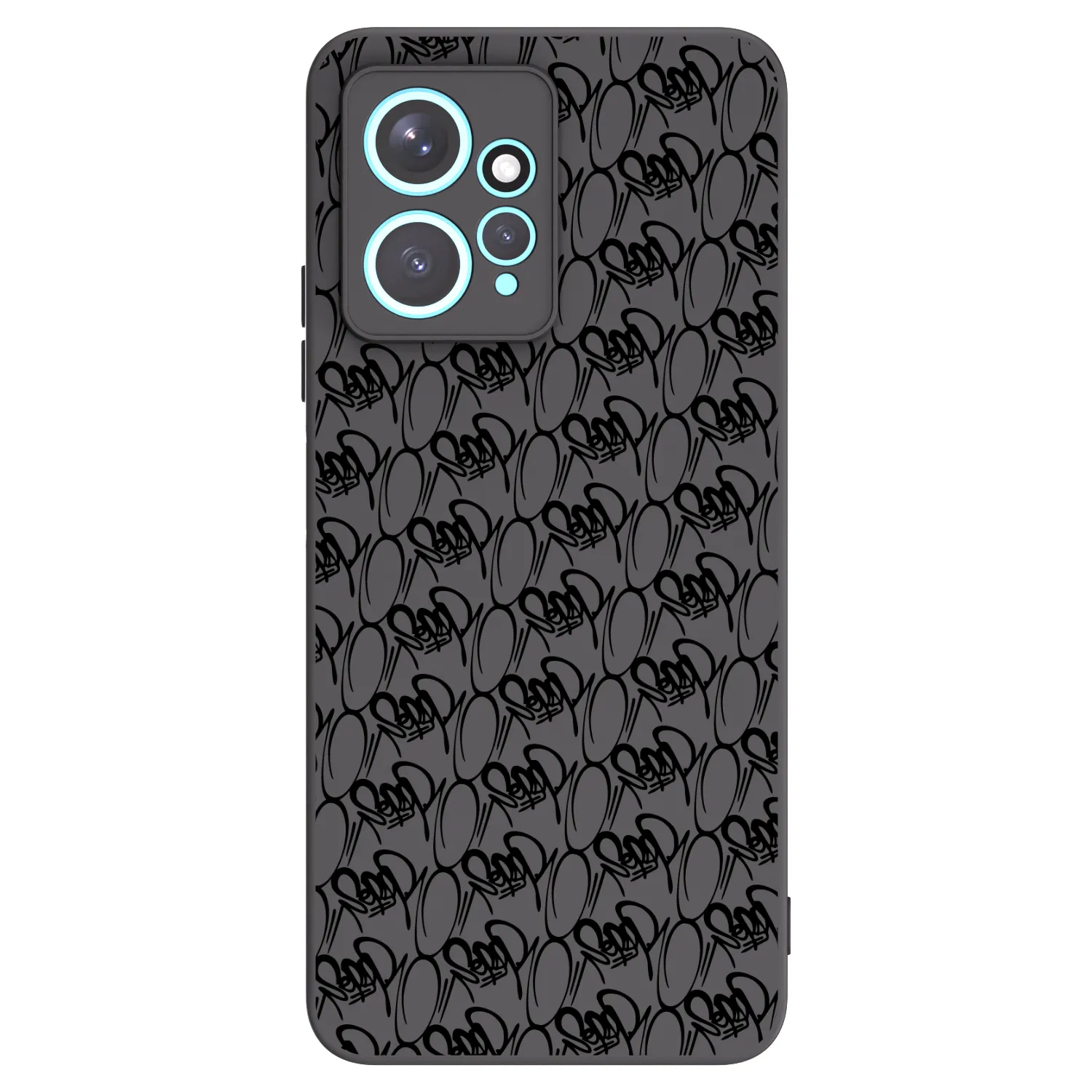Picasee silikonový černý obal pro Xiaomi Redmi Note 12 4G - Separ - Black On Black 2