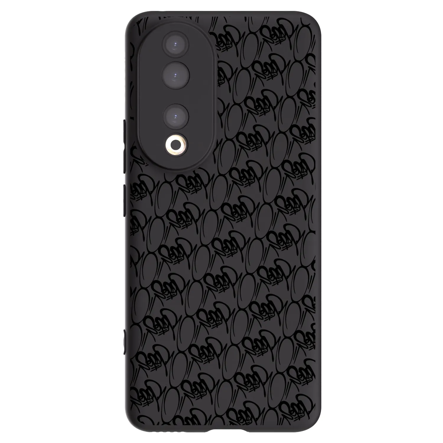 Picasee silikonový černý obal pro Honor 90 5G - Separ - Black On Black 2