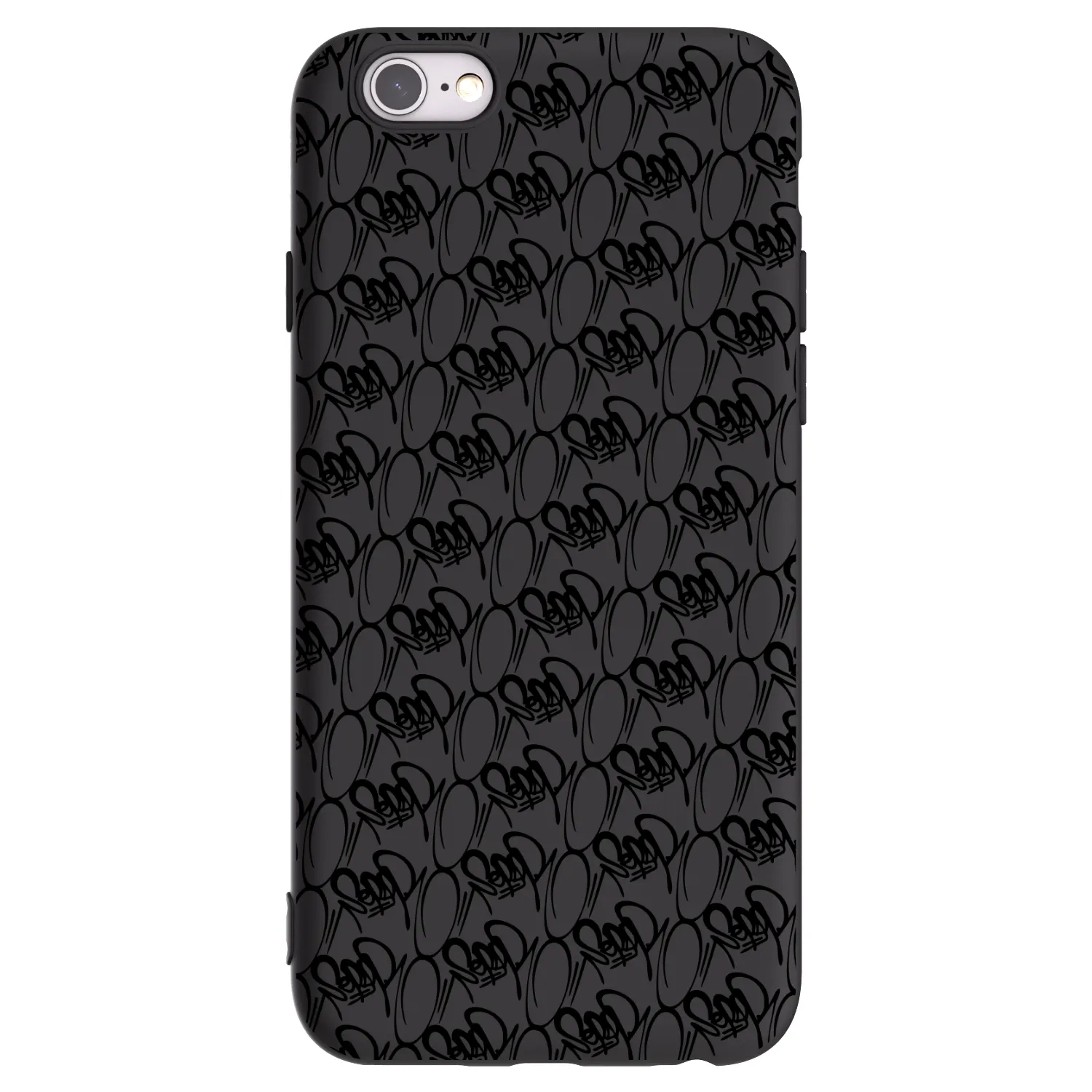 Picasee silikonový černý obal pro Apple iPhone 6/6S - Separ - Black On Black 2