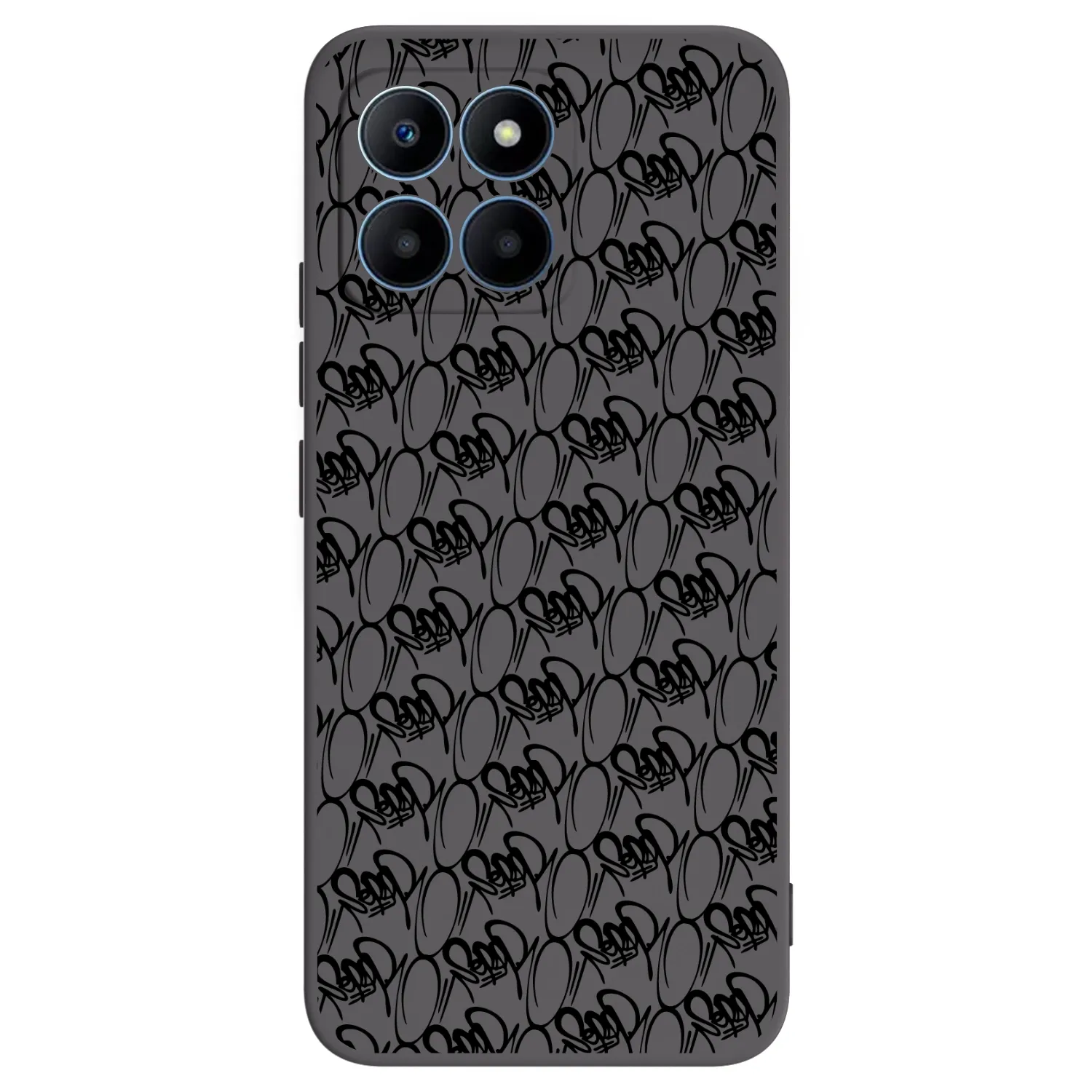 Picasee silikonový černý obal pro Honor 70 Lite - Separ - Black On Black 2
