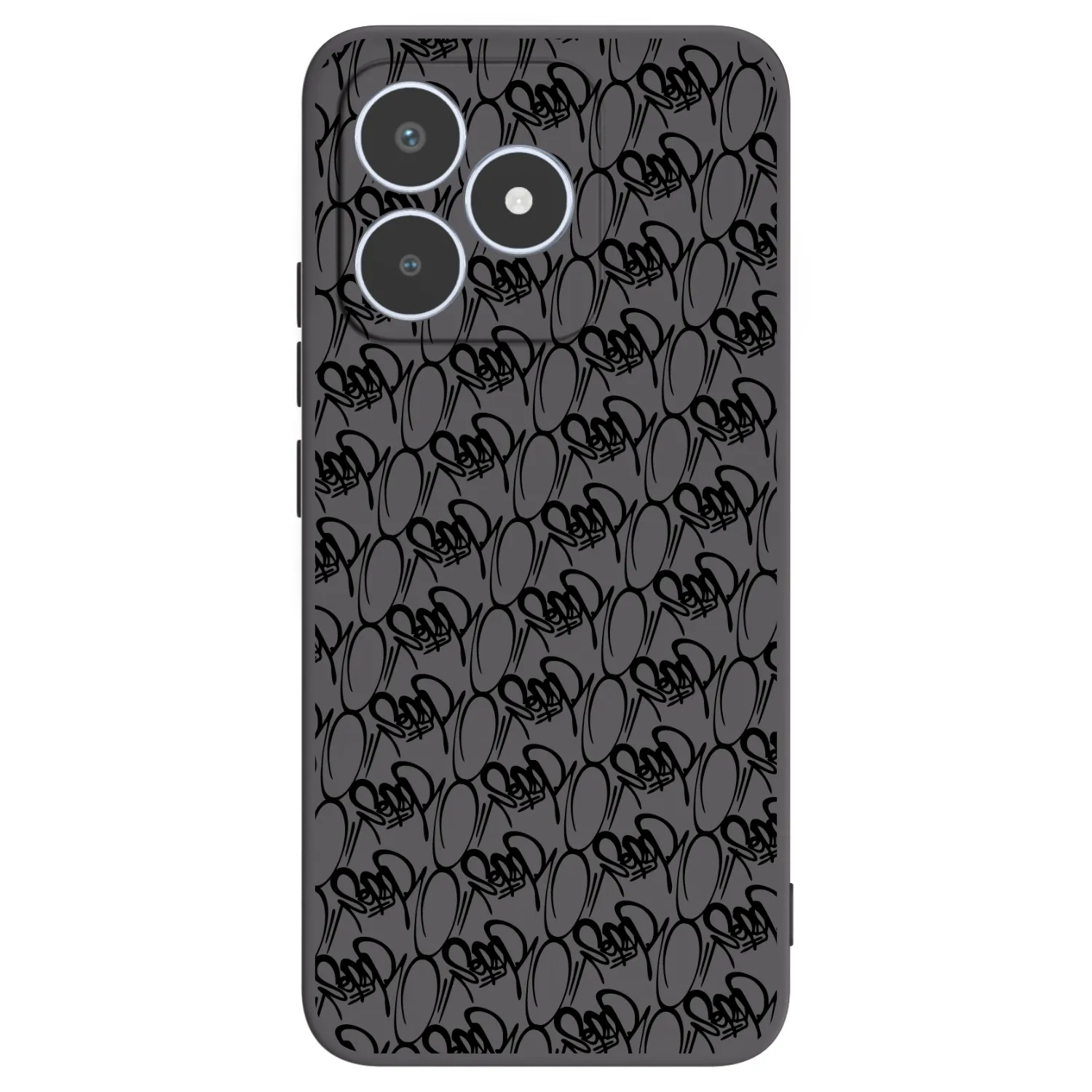 Picasee silikonový černý obal pro Realme C53 - Separ - Black On Black 2