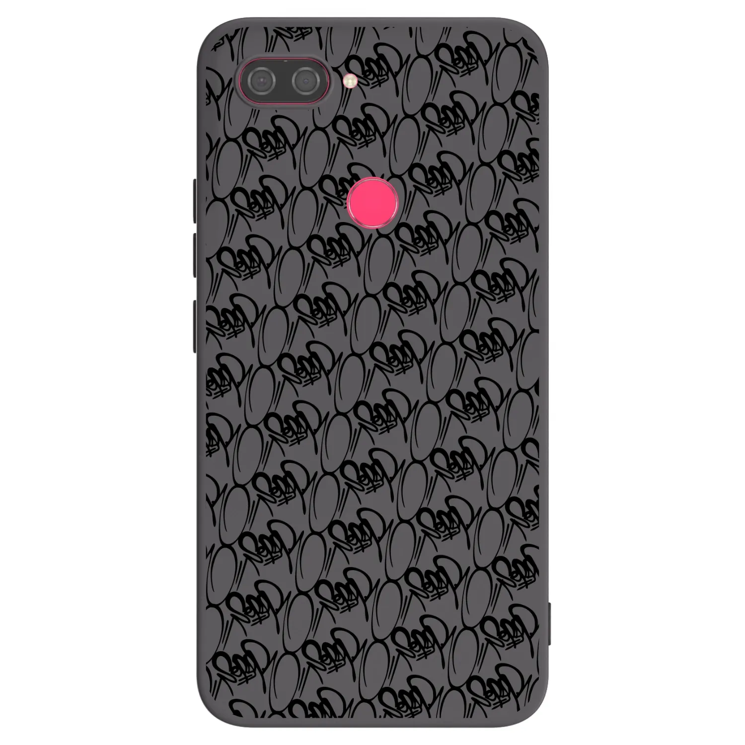 Picasee silikonový černý obal pro Xiaomi Mi 8 Lite - Separ - Black On Black 2