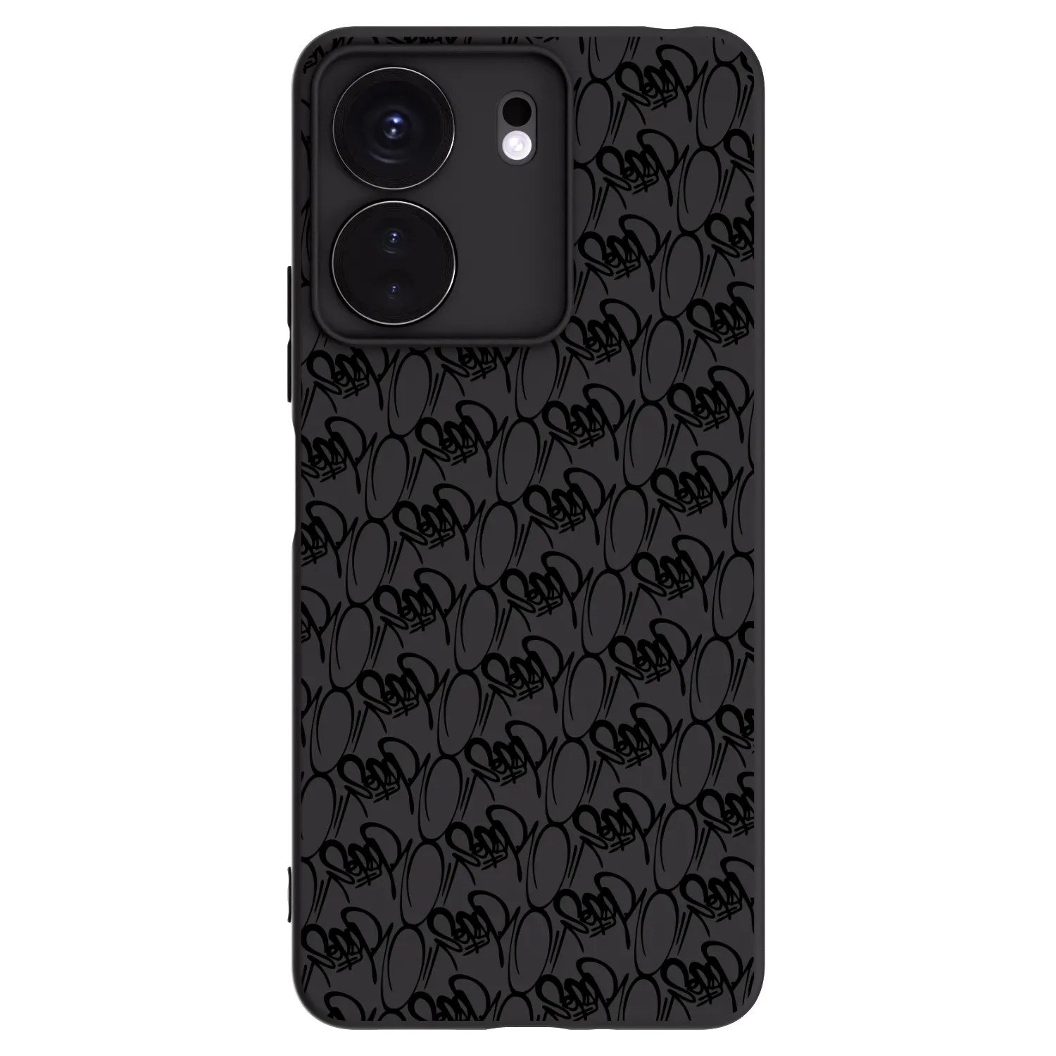Picasee silikonový černý obal pro Xiaomi Redmi 13C 4G - Separ - Black On Black 2