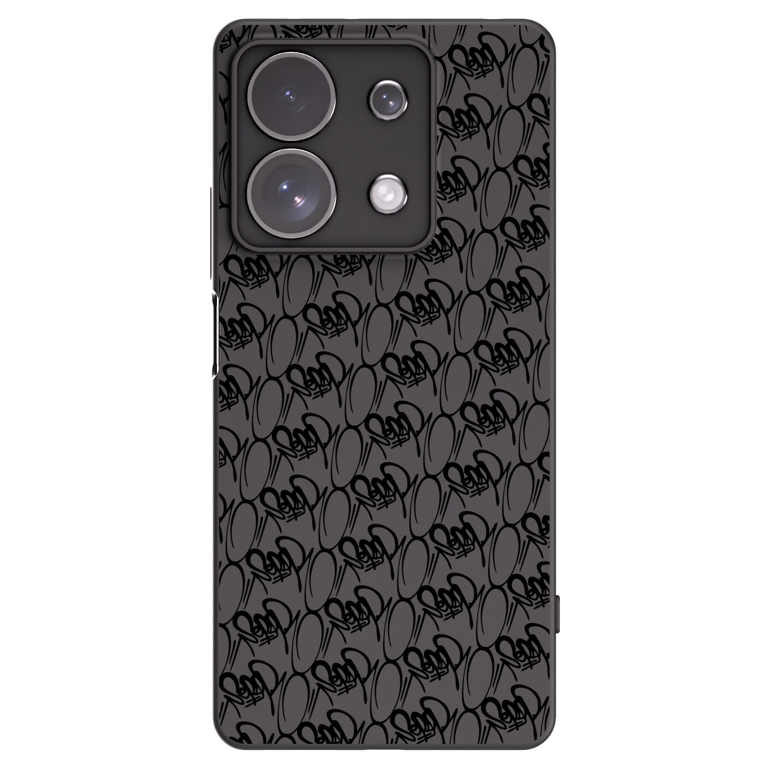 Picasee silikonový černý obal pro Xiaomi Redmi Note 13 Pro 4G - Separ - Black On Black 2