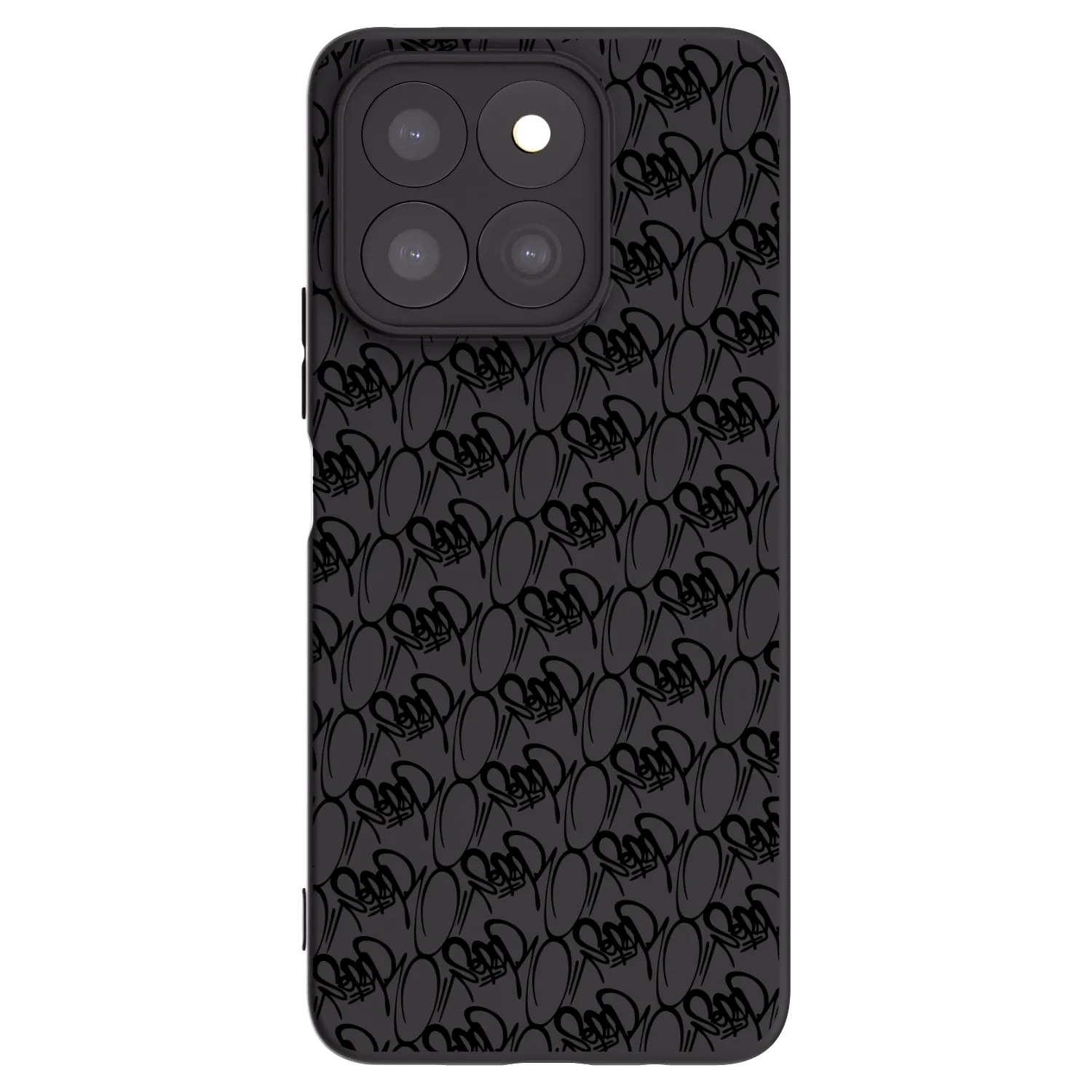 Picasee silikonový černý obal pro Honor X8b - Separ - Black On Black 2