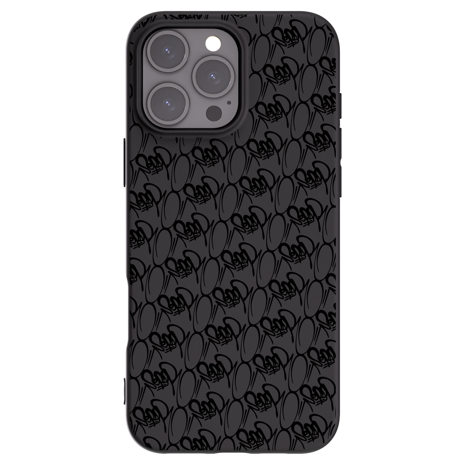 Picasee silikonový černý obal pro Apple iPhone 16 Pro Max - Separ - Black On Black 2
