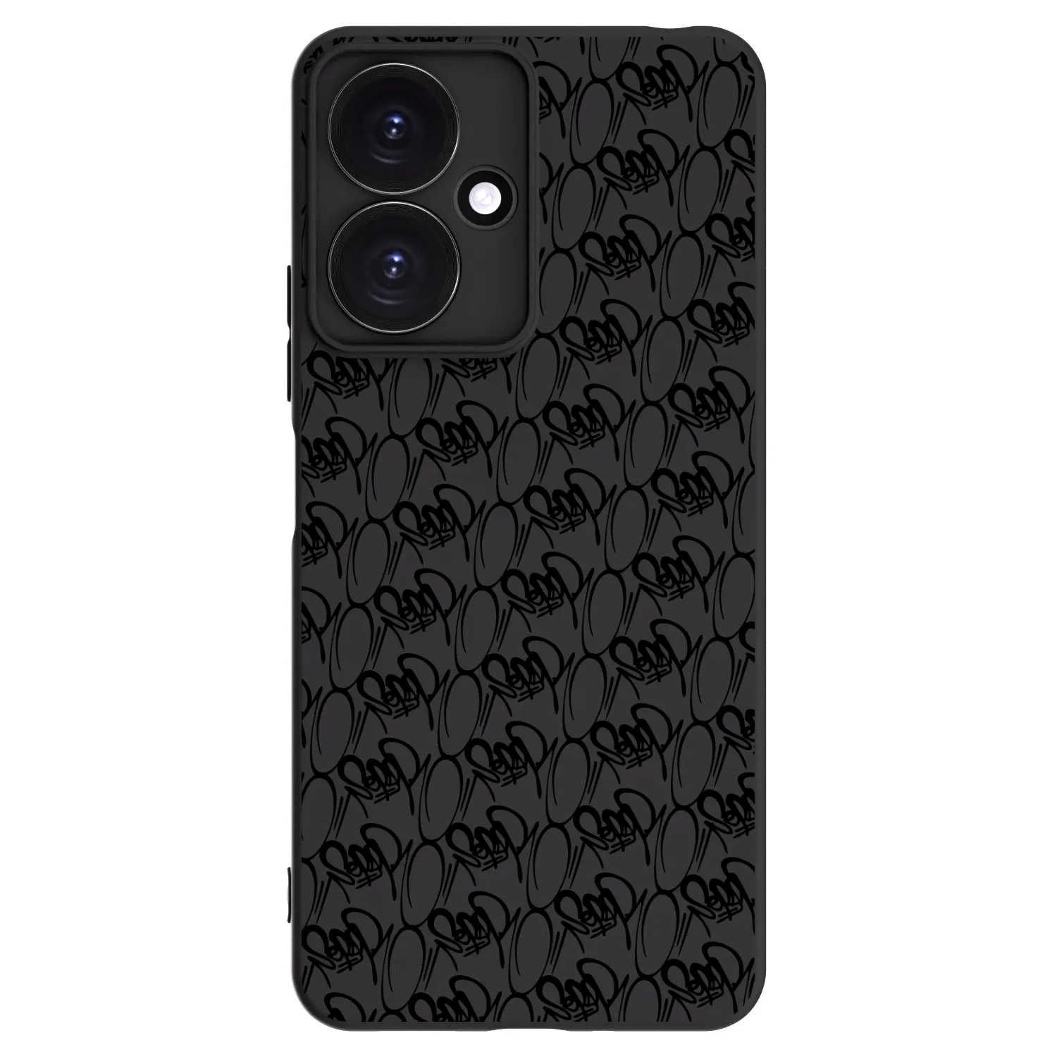 Picasee silikonový černý obal pro Xiaomi Redmi 13C 5G - Separ - Black On Black 2