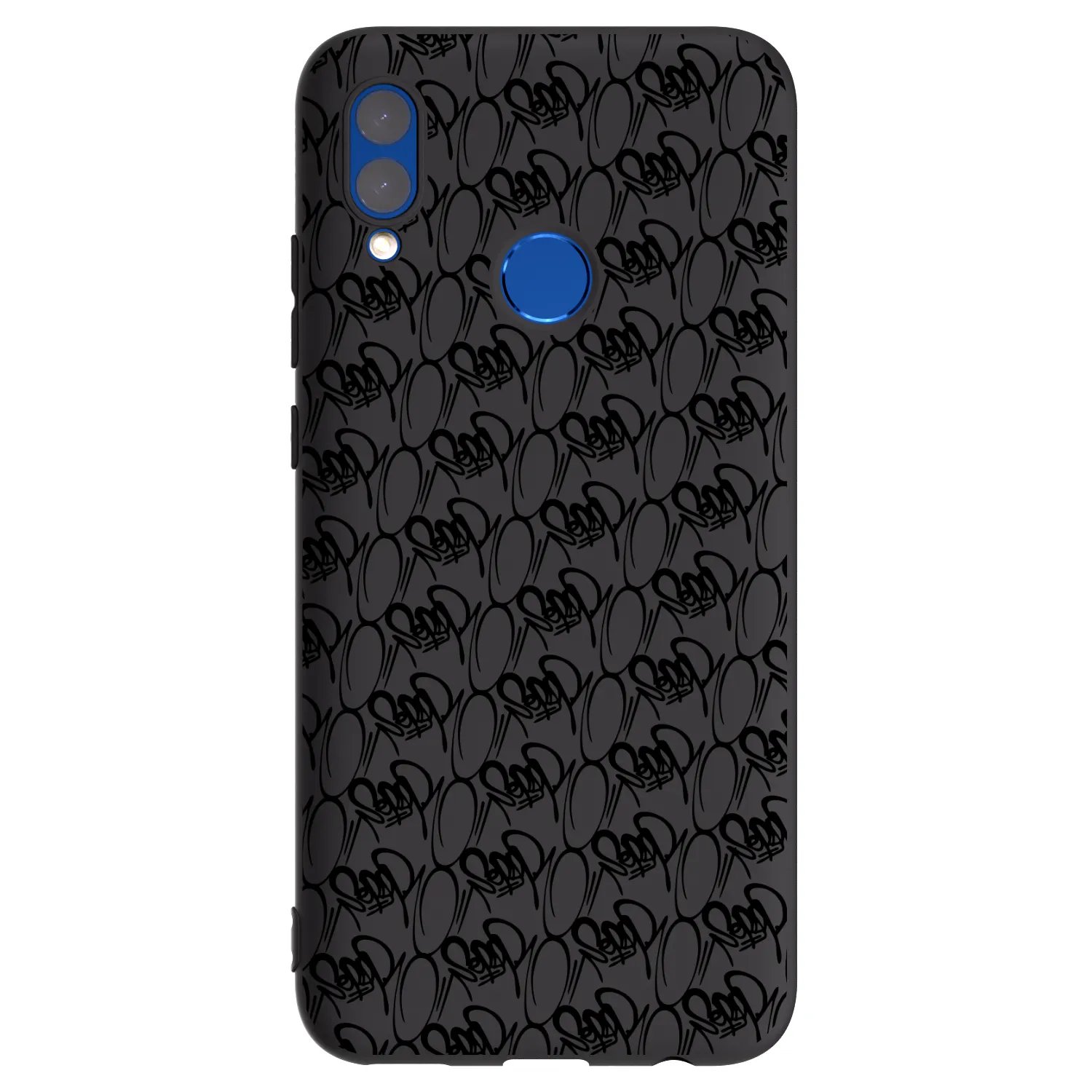 Picasee silikonový černý obal pro Honor 10 Lite - Separ - Black On Black 2