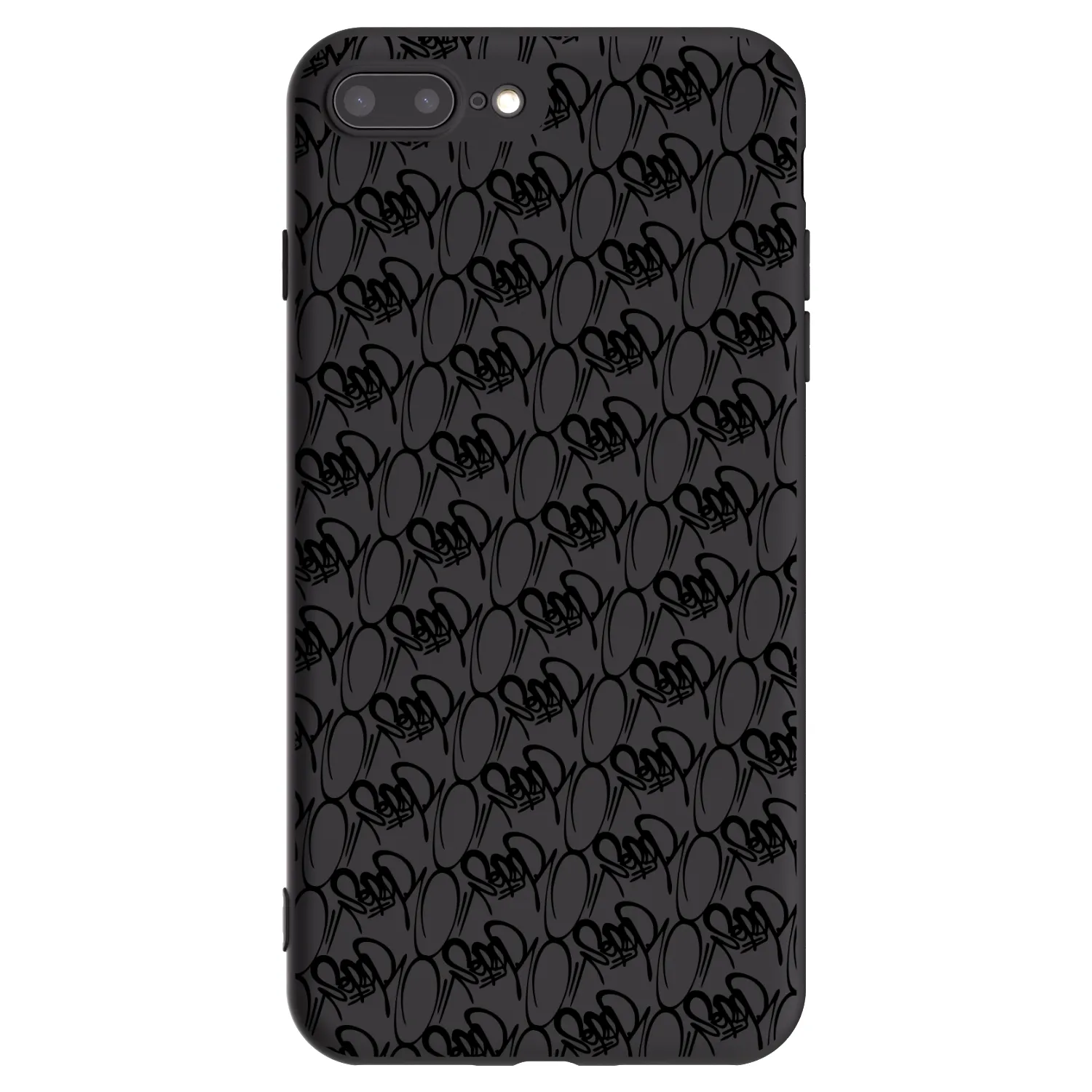 Picasee silikonový černý obal pro Apple iPhone 8 Plus - Separ - Black On Black 2