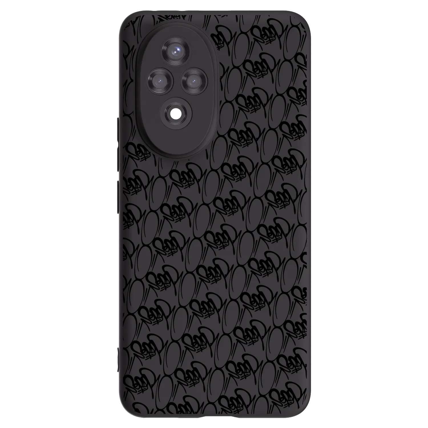 Picasee silikonový černý obal pro Honor 200 Pro 5G - Separ - Black On Black 2