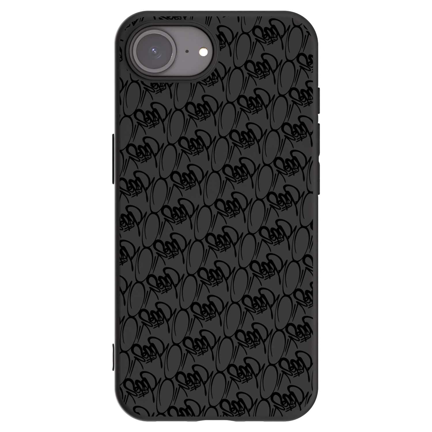 Picasee silikonový černý obal pro Apple iPhone 16e - Separ - Black On Black 2