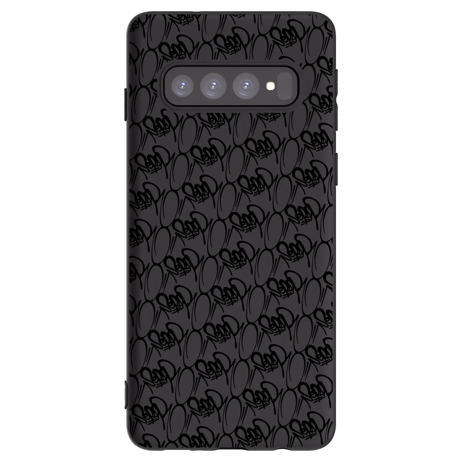 Picasee silikonový černý obal pro Samsung Galaxy S10 G973 - Separ - Black On Black 2