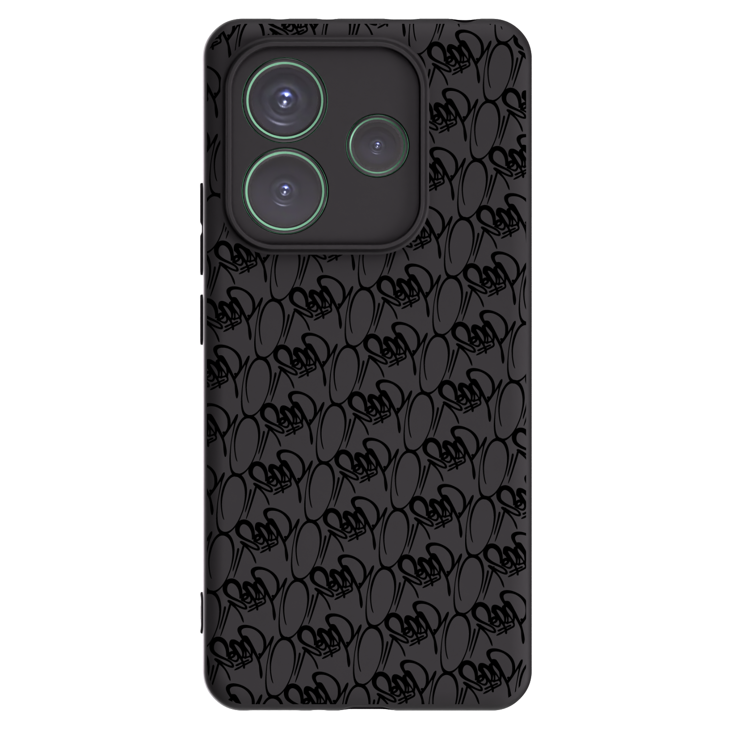 Picasee silikonový černý obal pro Xiaomi Redmi Note 14 5G - Separ - Black On Black 2