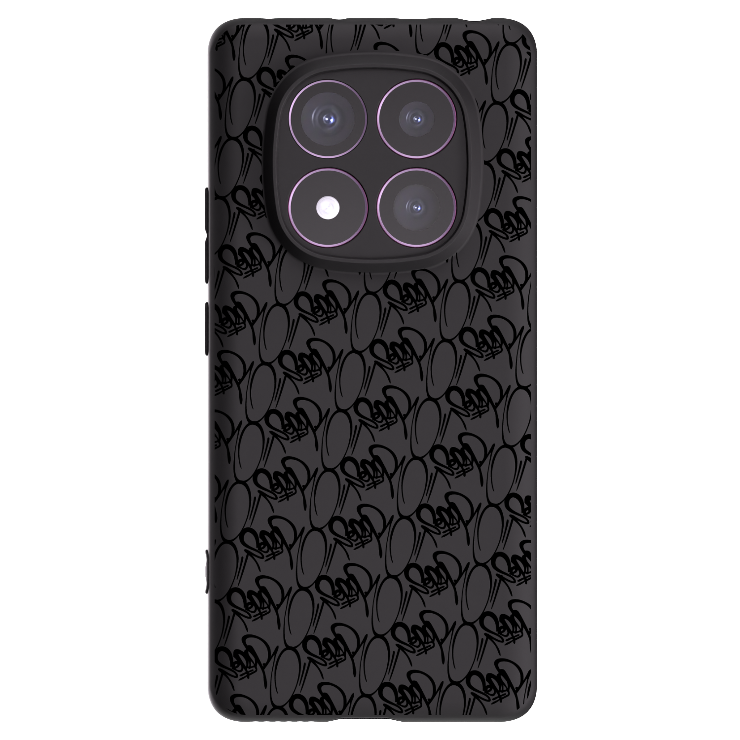 Picasee silikonový černý obal pro Xiaomi Redmi Note 14 Pro 4G - Separ - Black On Black 2