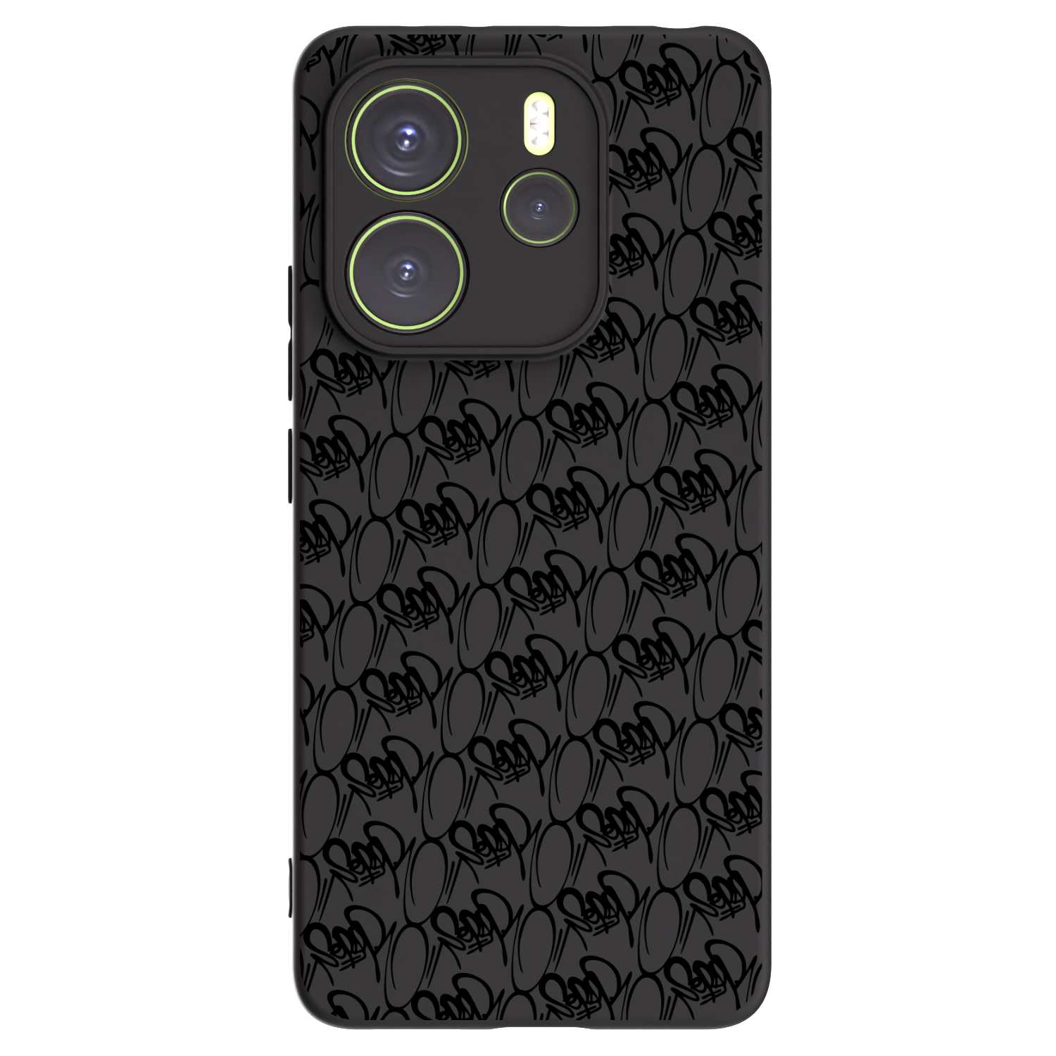 Picasee silikonový černý obal pro Xiaomi Redmi Note 14 4G - Separ - Black On Black 2