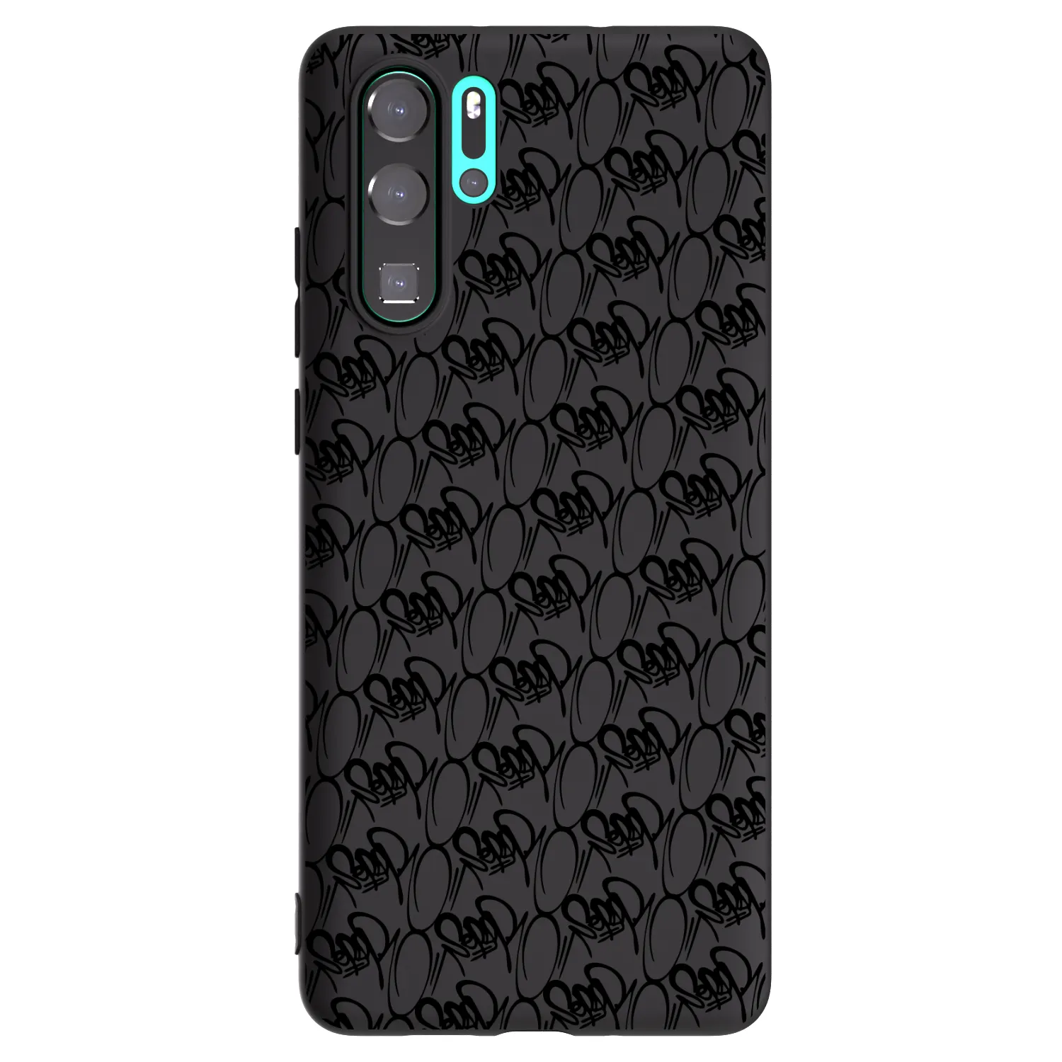 Picasee silikonový černý obal pro Huawei P30 Pro - Separ - Black On Black 2