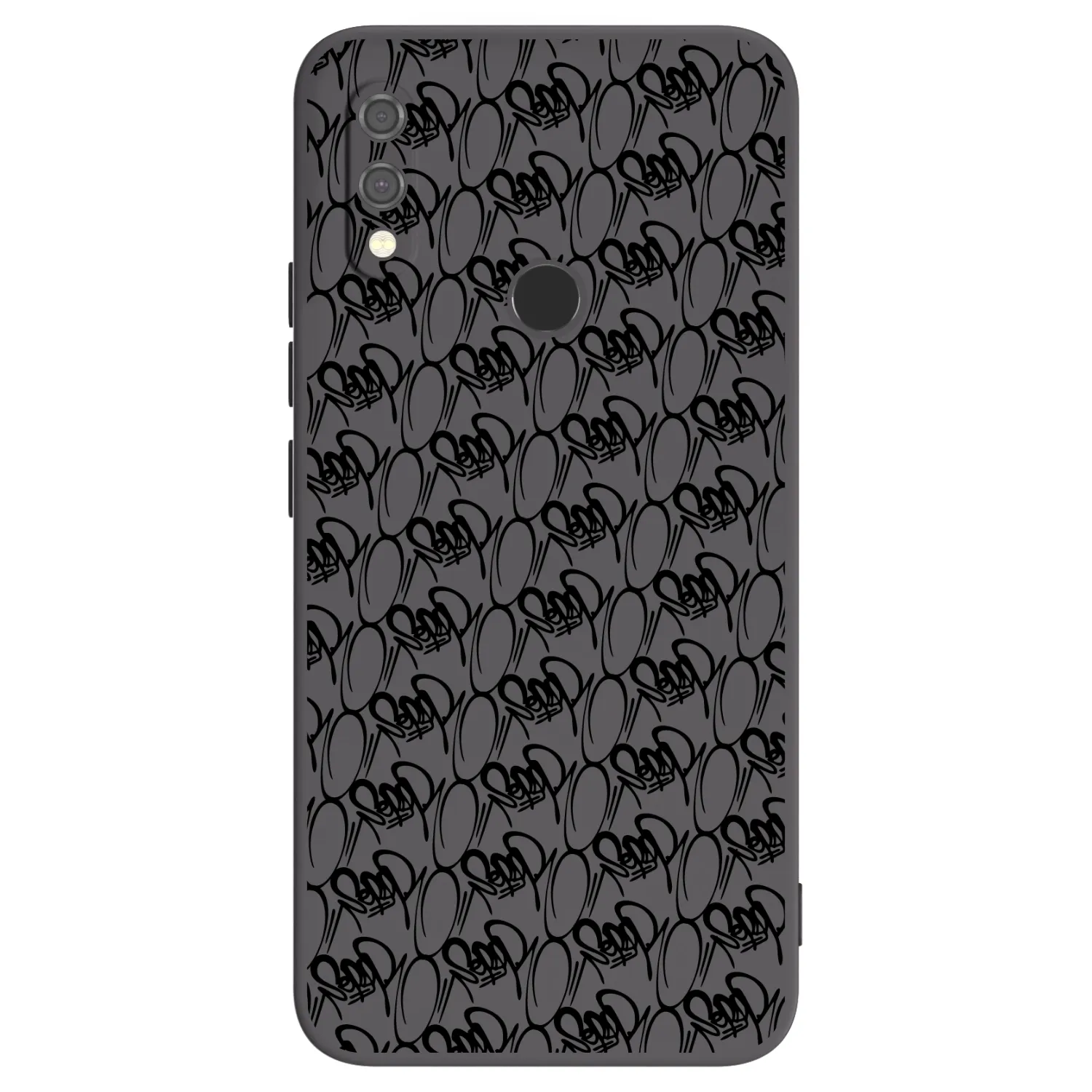 Picasee silikonový černý obal pro Xiaomi Redmi Note 7 - Separ - Black On Black 2