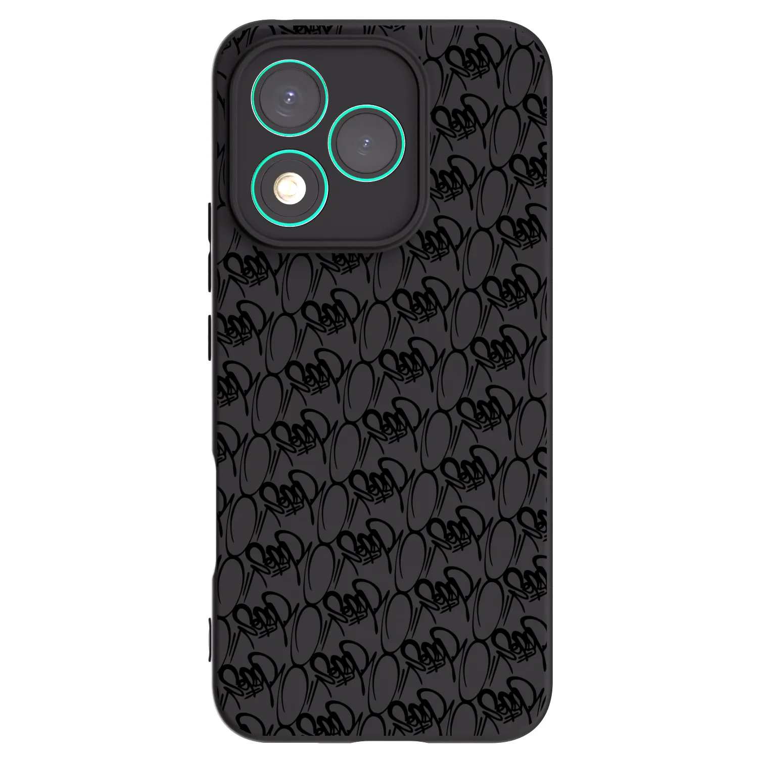 Picasee silikonový černý obal pro Honor 400 Lite 5G - Separ - Black On Black 2