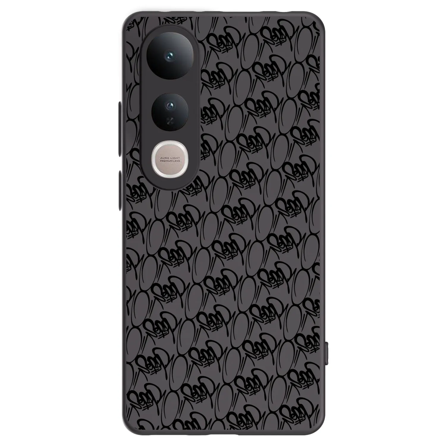 Picasee silikonový černý obal pro Vivo V50 Lite 5G - Separ - Black On Black 2