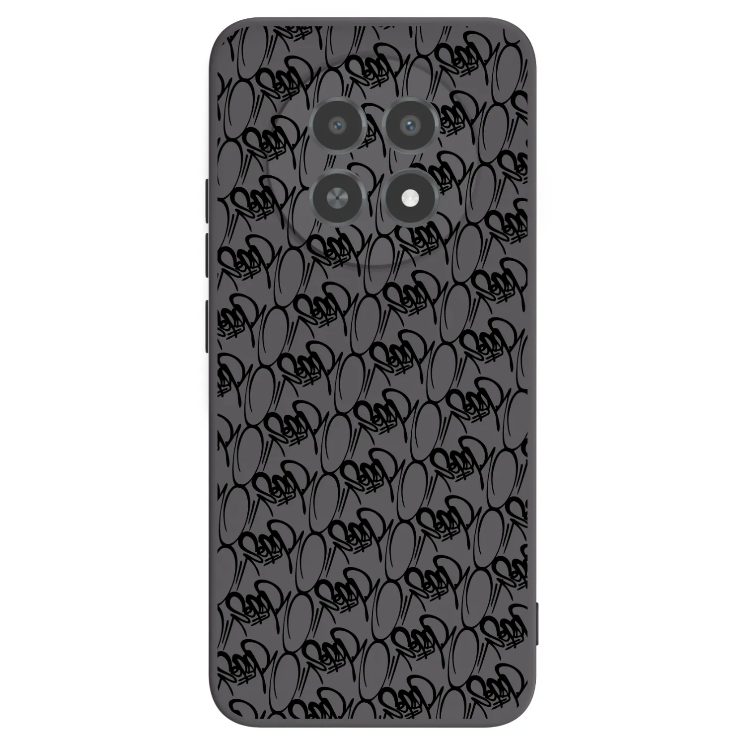 Picasee silikonový černý obal pro Realme 12X - Separ - Black On Black 2