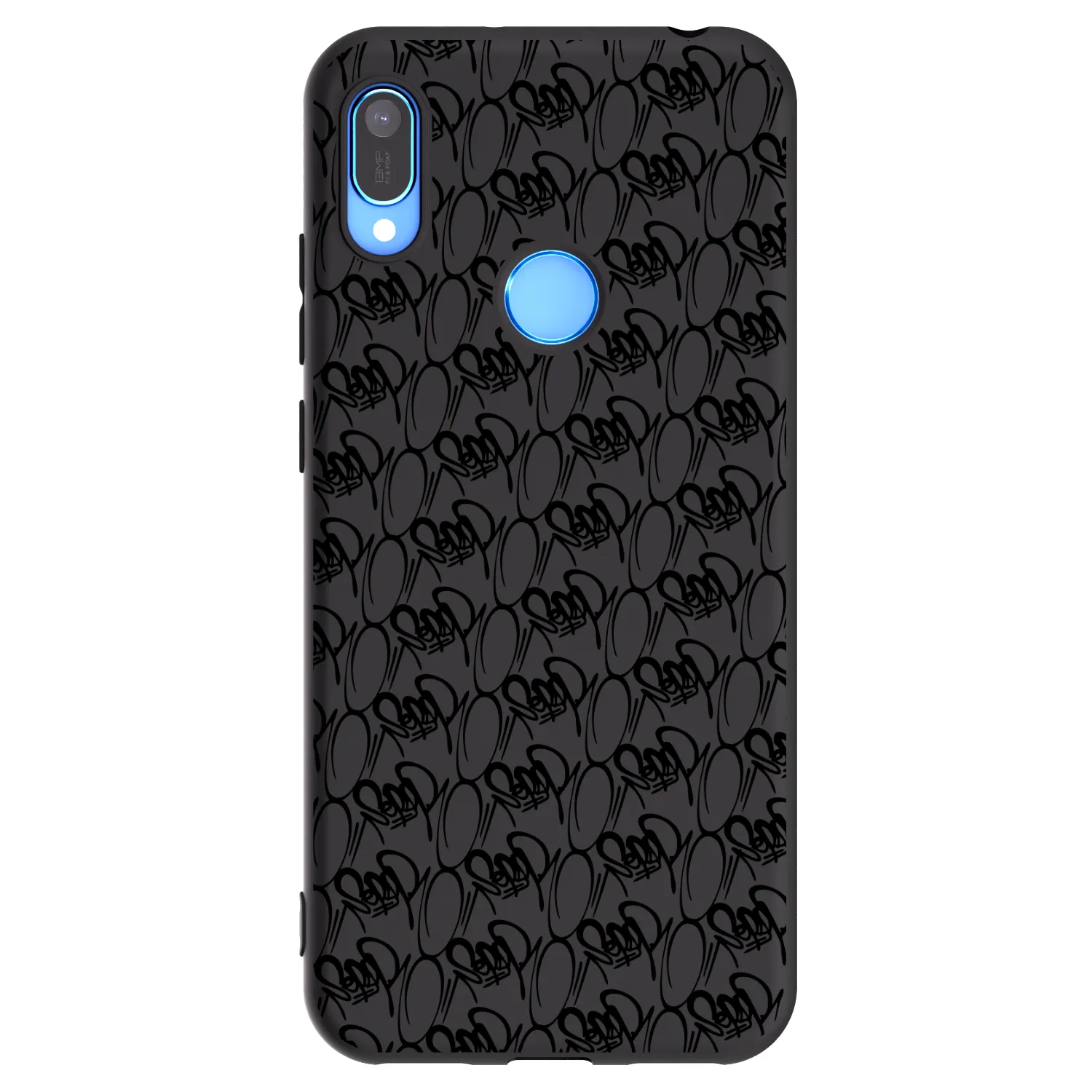 Picasee silikonový černý obal pro Huawei Y6 2019 - Separ - Black On Black 2